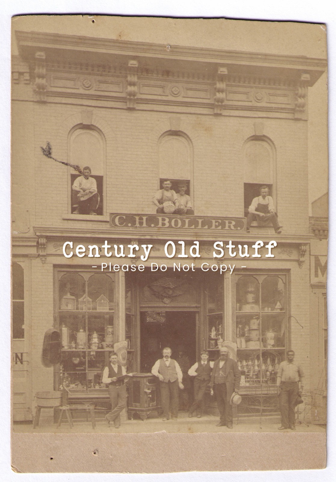 St. Joseph, MO | 1875-1880 Cabinet Card Photo of Storefront at 510 Edmond St.