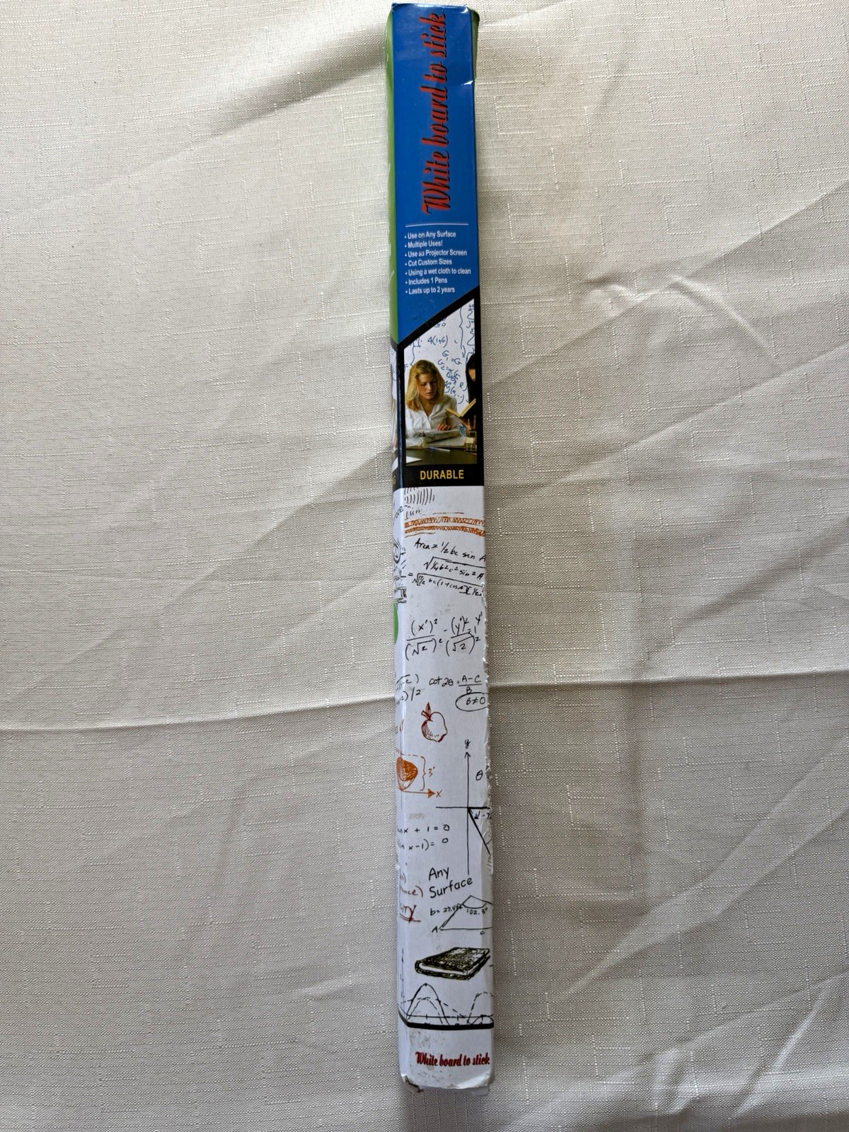 World Map Poster Dry Erase Reusable Educational Peel & Stick Write-On Board