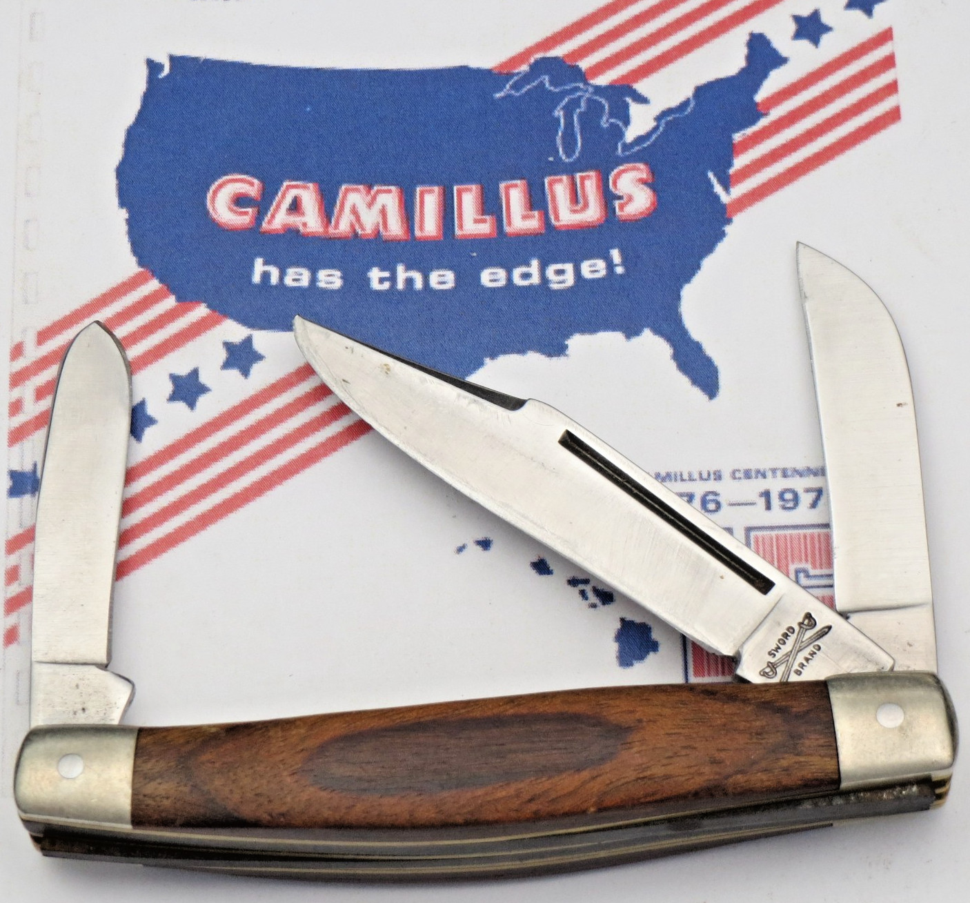 Vintage 1980\'s to 1990’s CAMILLUS SWORD BRAND Small Stock Knife - Lightly Used