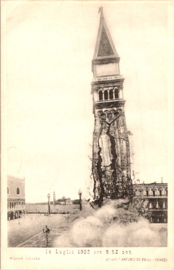 1902 Venice Italy St Mark Campanile Collapse Postcard Antonio De Paoli 1902 Venice Italy St Mark Campanile Collapse Postcard Antonio De Paoli