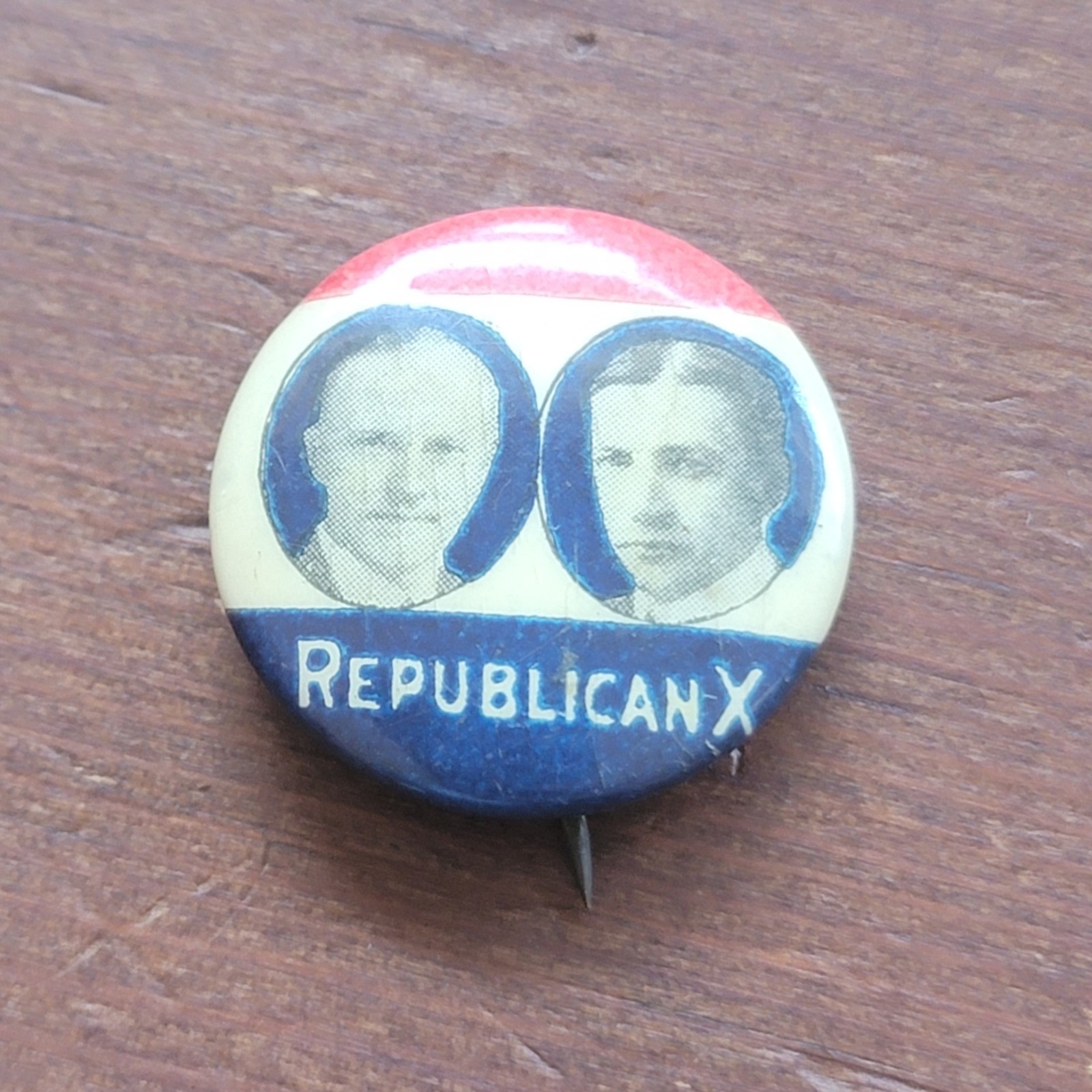 Antique 1924 Calvin Coolidge Republican X Campaign Pin Phila. Badge Co. Antique 1924 Calvin Coolidge Republican X Campaign Pin Phila. Badge Co.