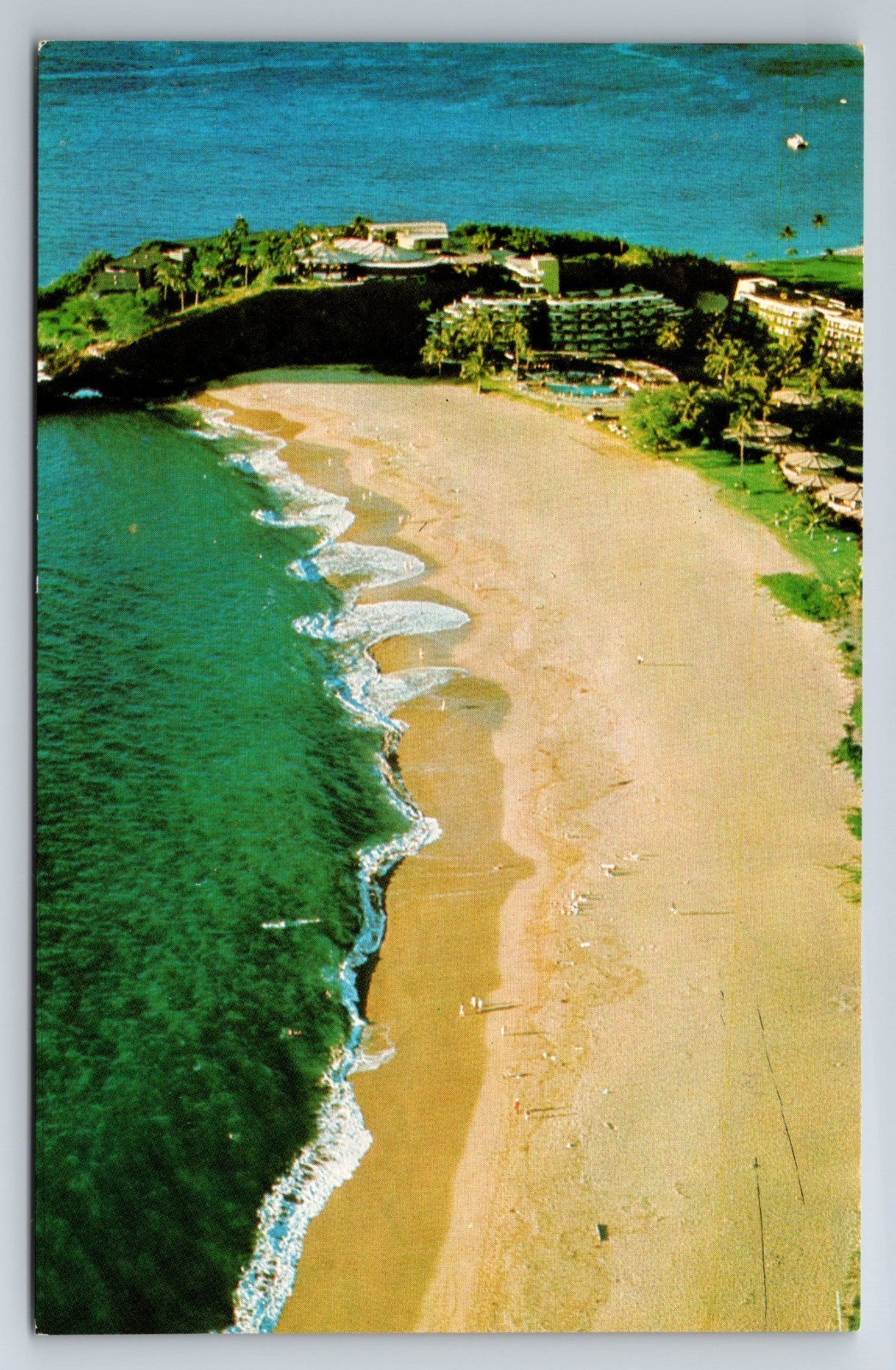 HI, Maui, Sheraton-Maui Hotel, Aerial View, Beach, Shoreline, Vintage Postcard