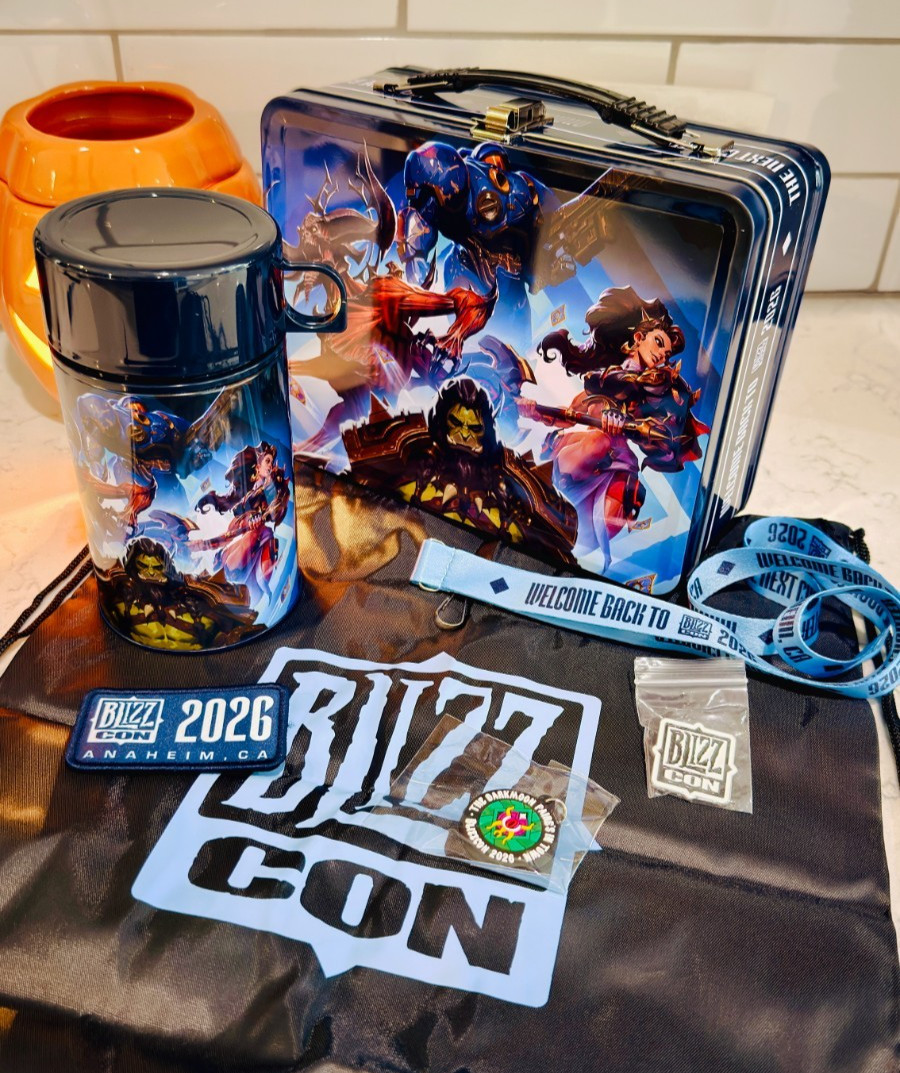 2026 BlizzCon Metal Lunchbox Tin Set w/ Tumbler Bottle, Lanyard, Bag & Pins 2026 BlizzCon Metal Lunchbox Tin Set w/ Tumbler Bottle, Lanyard, Bag & Pins