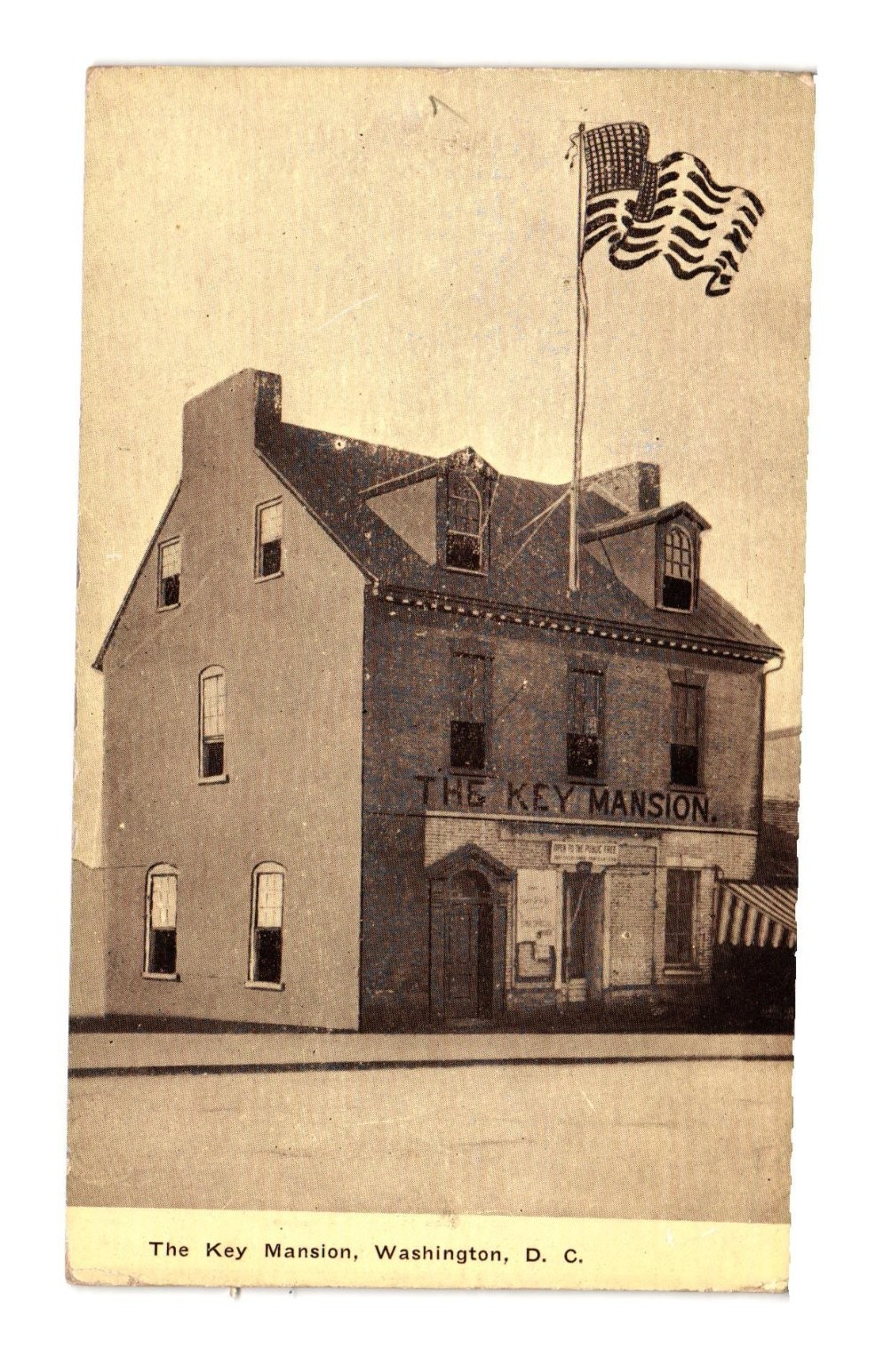 Vintage Key Mansion Washington DC Postcard Francis Scott Key Home 1910s Vintage Key Mansion Washington DC Postcard Francis Scott Key Home 1910s