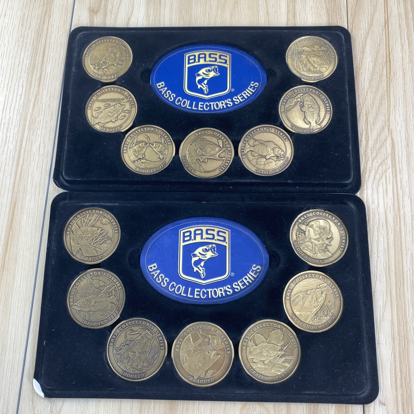 VTG Bass Anglers Sportsman Society B.A.S.S. Brass Collector’s Series Coin Set