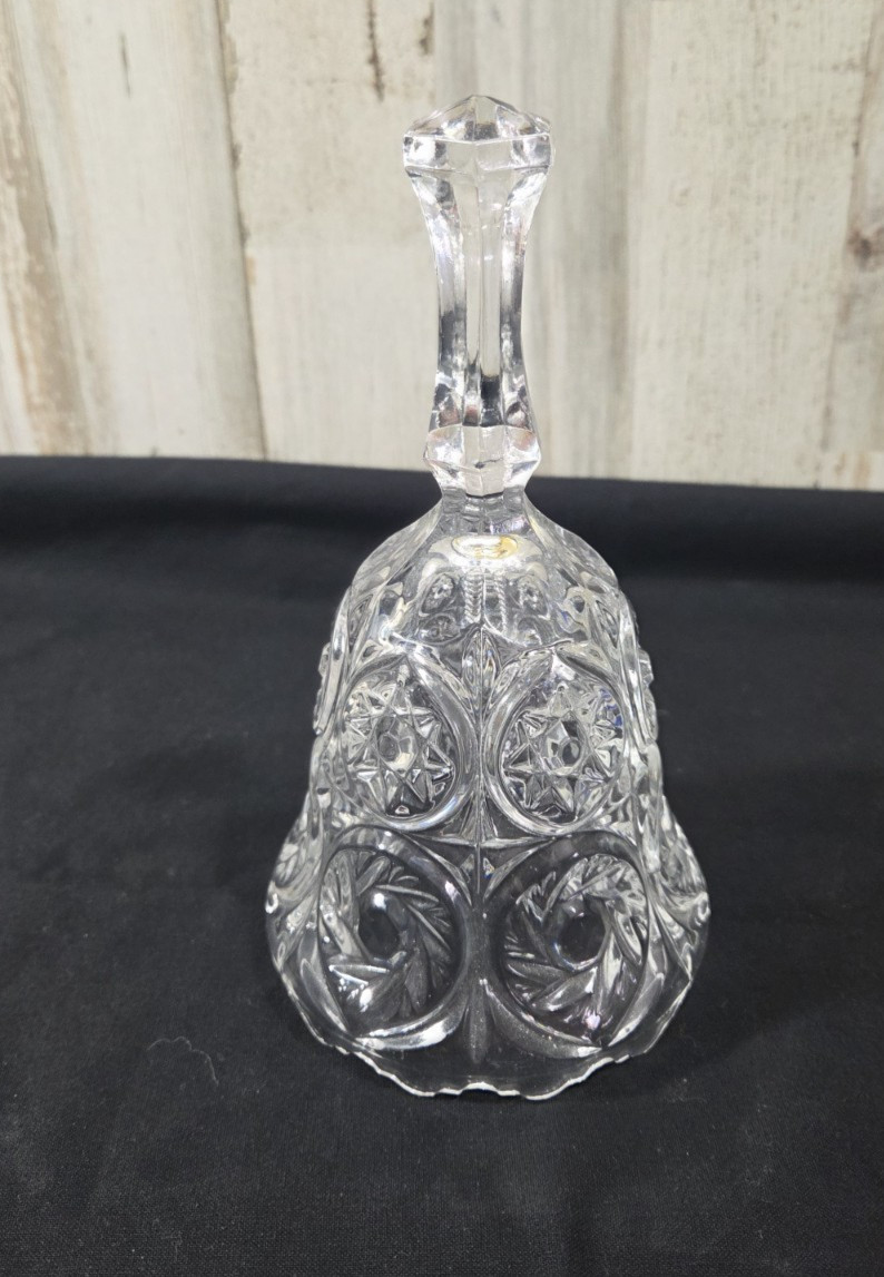 Vintage Crystal Art Cut Glass Decorative Bell 7