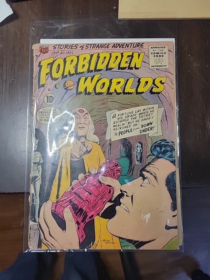 Forbidden Worlds #40, published by American Comics Group (ACG) in January 1956
