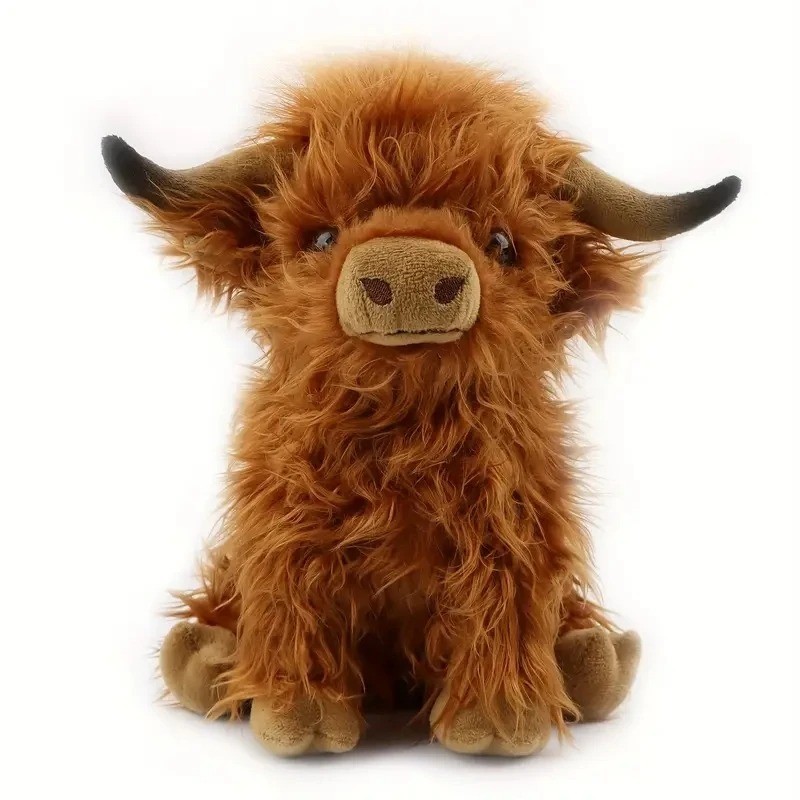 Cute Highland Cow Plush Toy 30cm Soft Fluffy Stuffed Animal Gift-Premium Quality