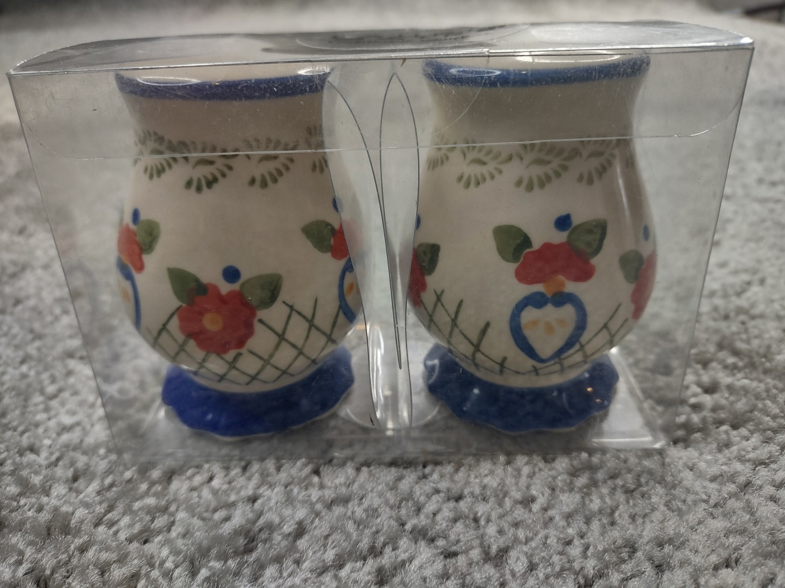 Laurie Gates Ceramic 2x3.5in Salt and Pepper Shakers Boho Floral