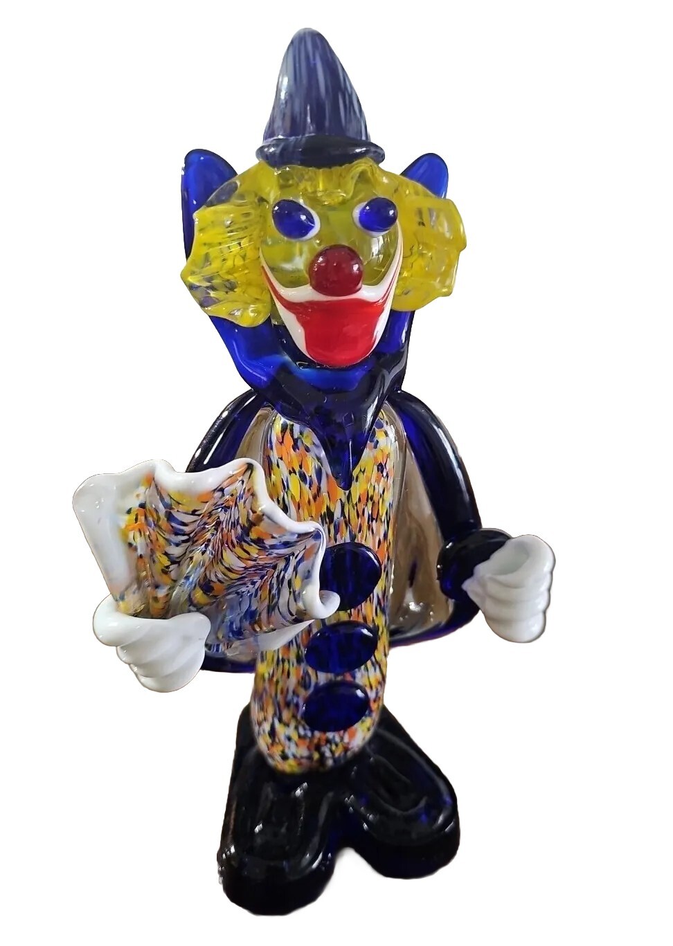  clown handmade in murano  Italy....Antique Vintage 9.IN Original 