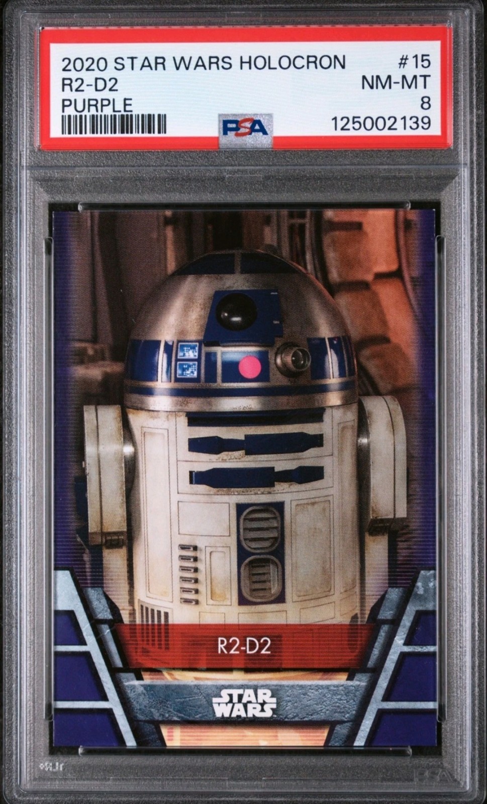 2020 R2-D2 R2D2 PSA 8 TOPPS STAR WARS HOLOCRON SERIES PURPLE #\'d /10 