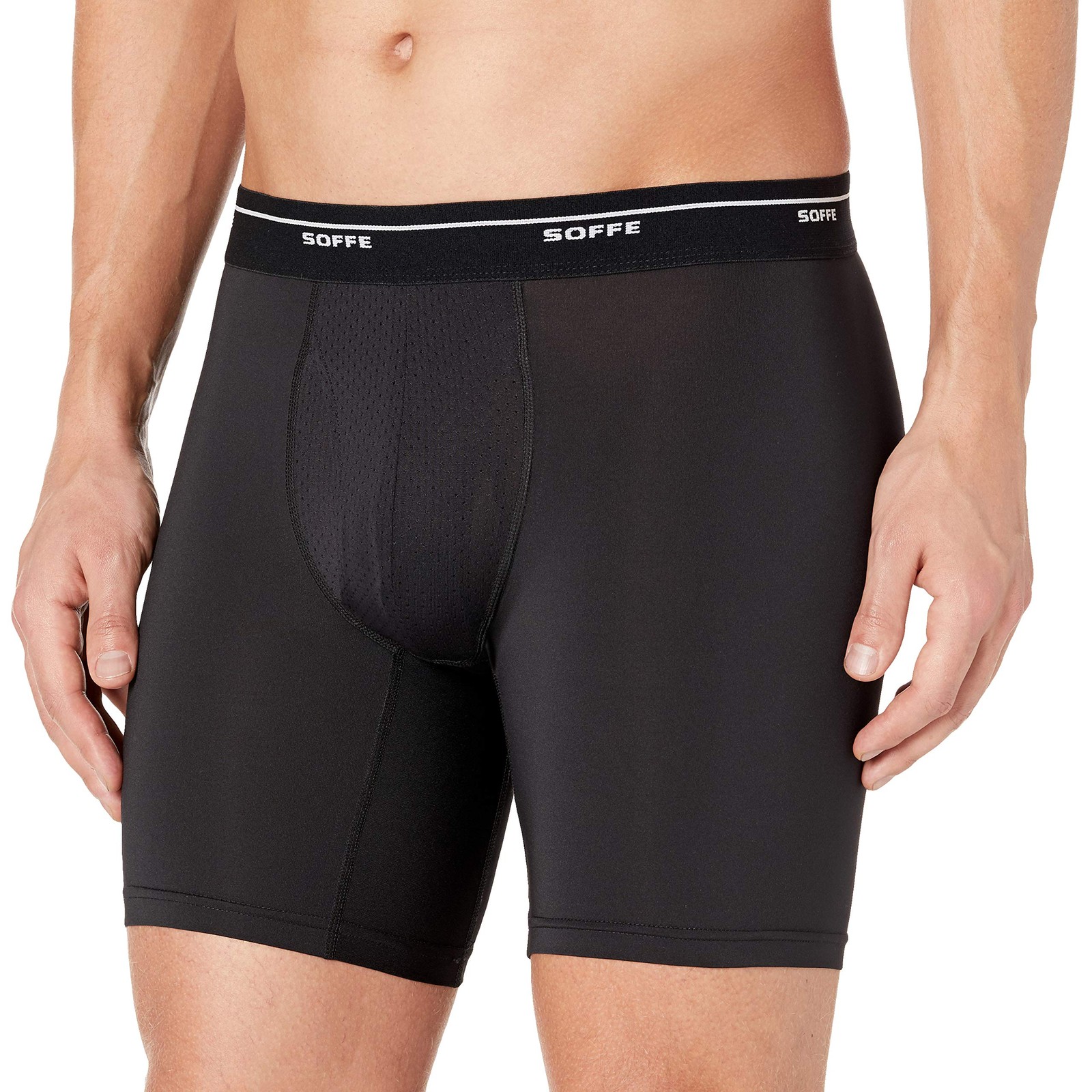 Soffe Men\'s Compression Boxer Brief, Black, XX-Large
