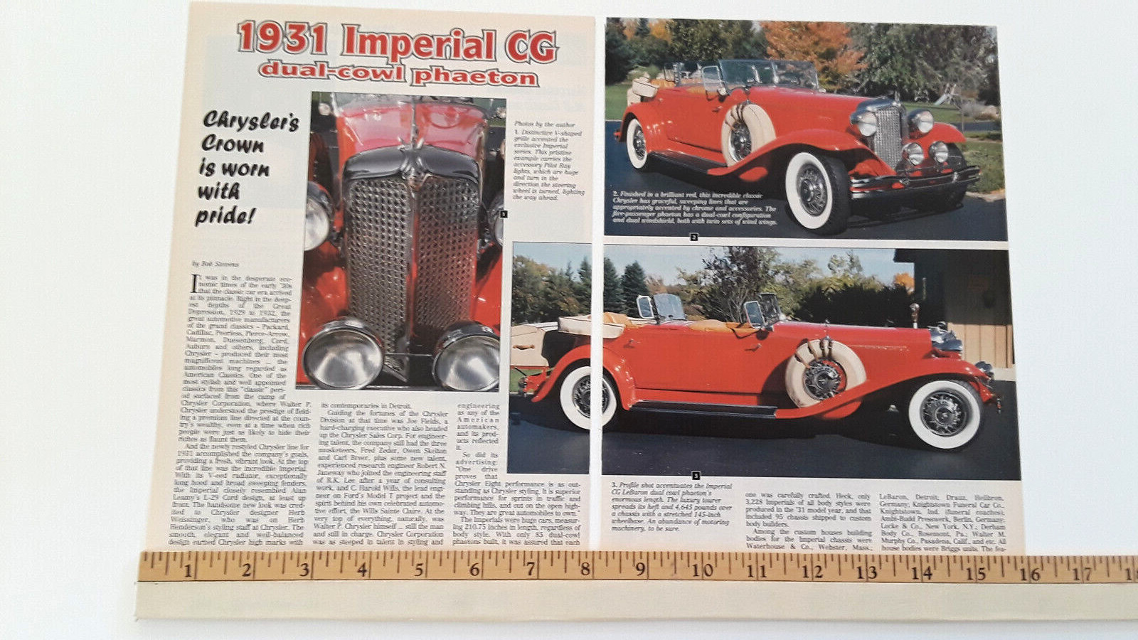 1931 CHRYSLER IMPERIAL CG ORIGINAL 2003 ARTICLE 1931 CHRYSLER IMPERIAL CG ORIGINAL 2003 ARTICLE