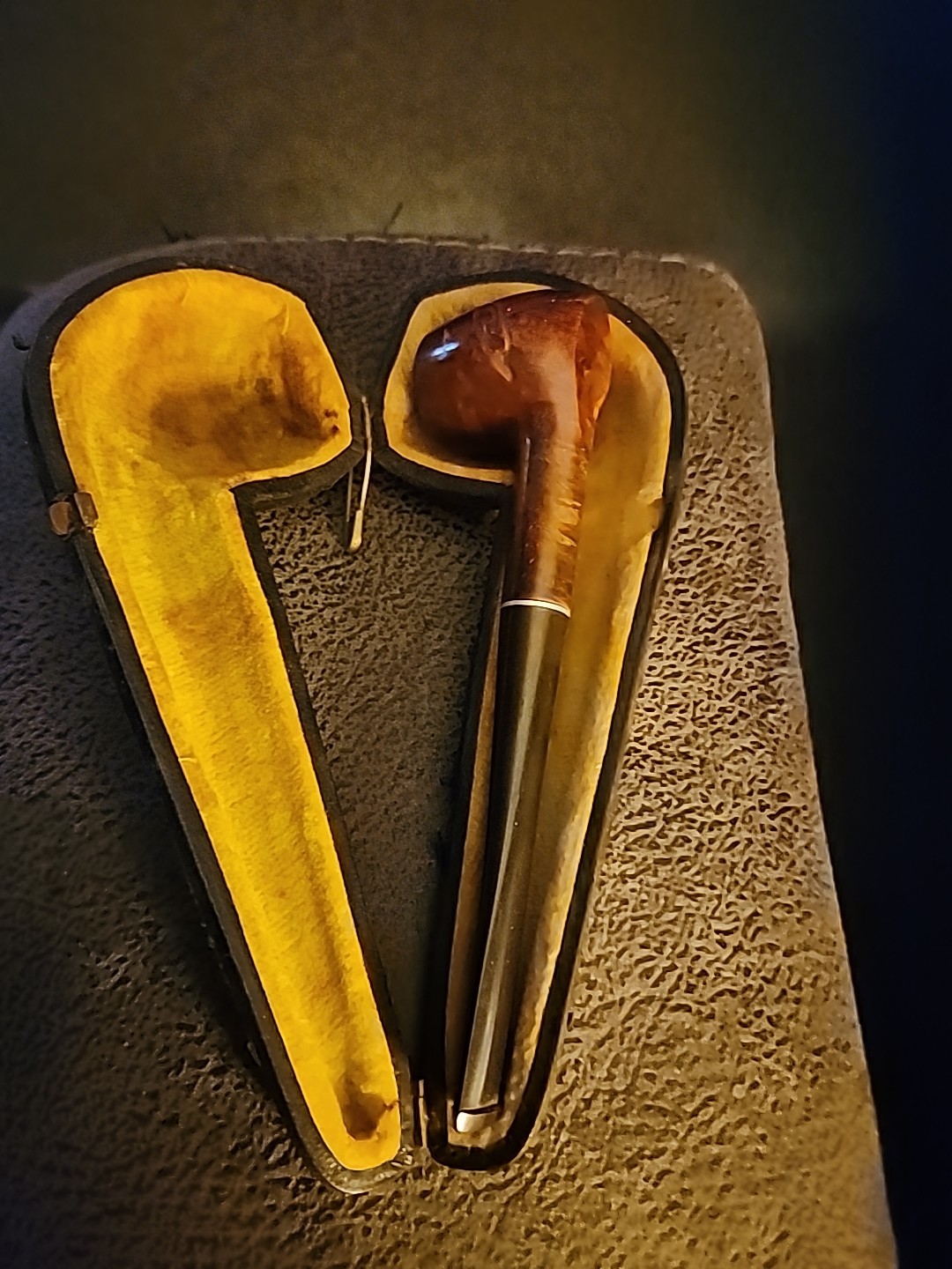 Antique C.P.F Best-make smoking pipe In Case With Pipe