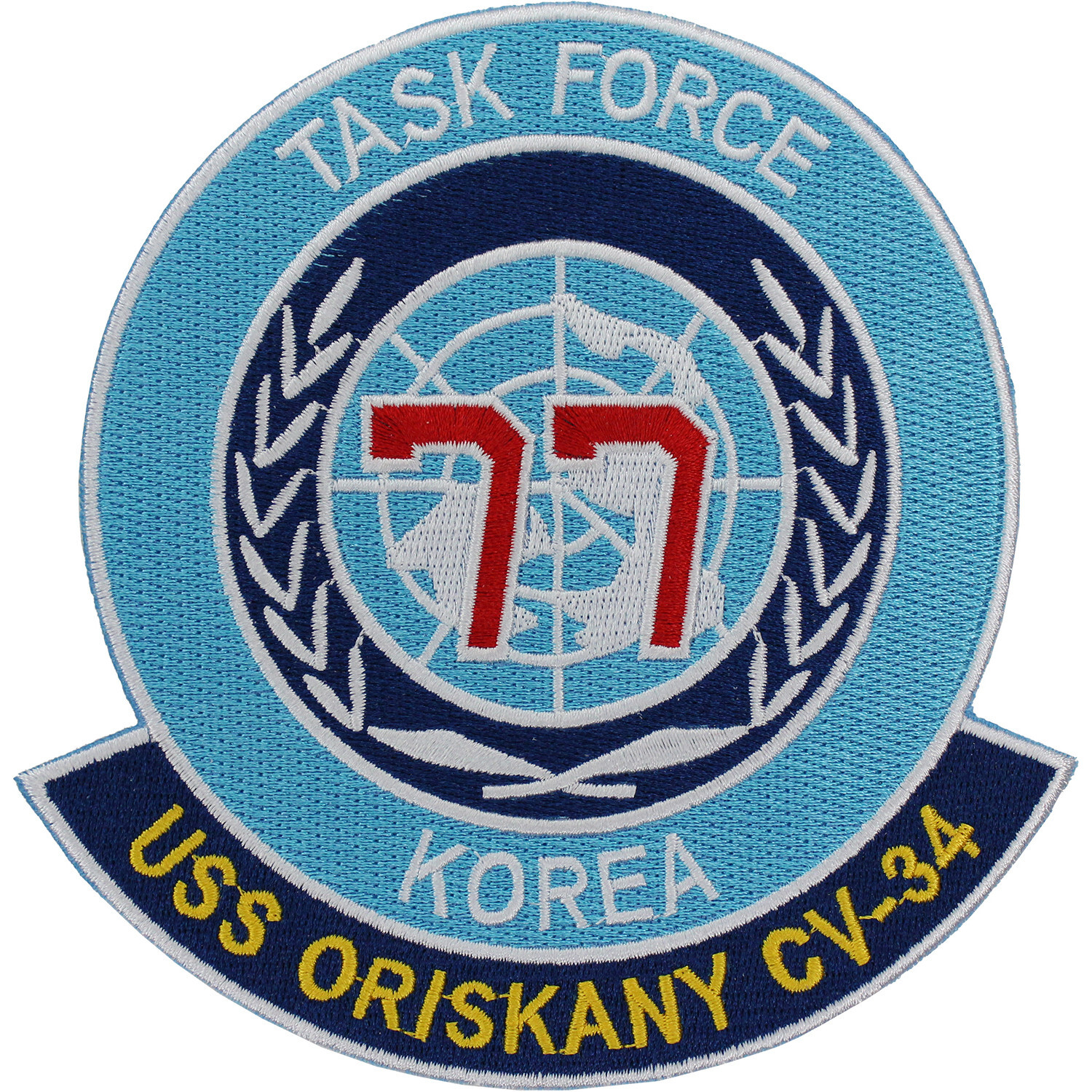 USS Oriskany CV-34 Task Force 77 Korea Patch (4 3/4