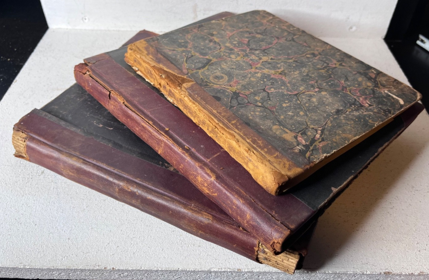 Antique 1915 American Veterinary College Student Notebooks Hardcover RARE HTF
