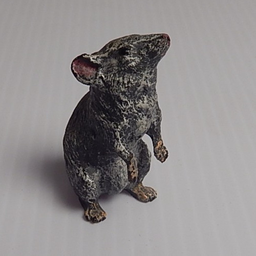 Vintage Austrian Vienna Standing Small MOUSE / RAT Bronze Cold Painted 1 5/8\
