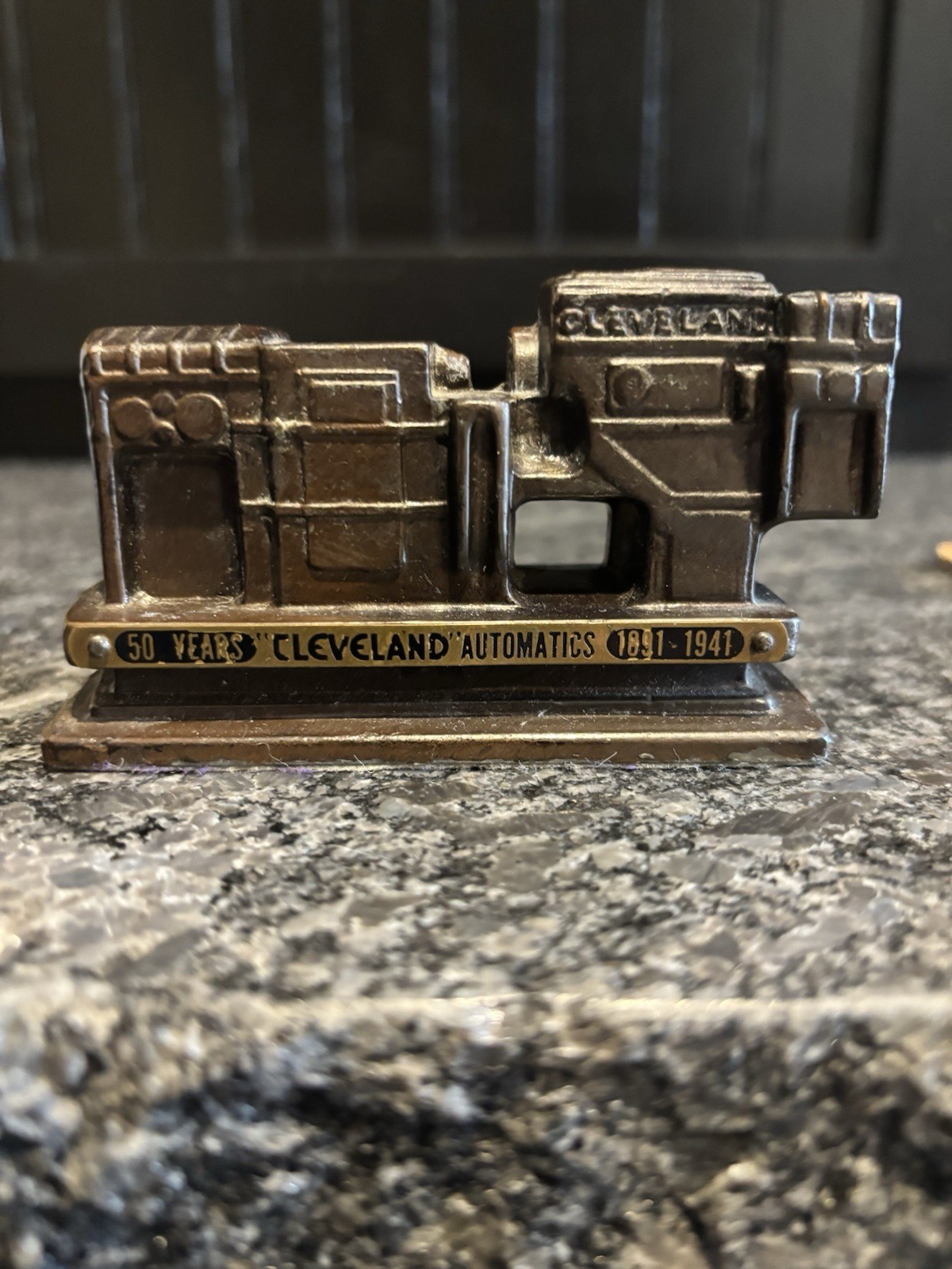 Cleveland Automatics Machinery Advertising Paperweight 50th Anniv 1897-1947