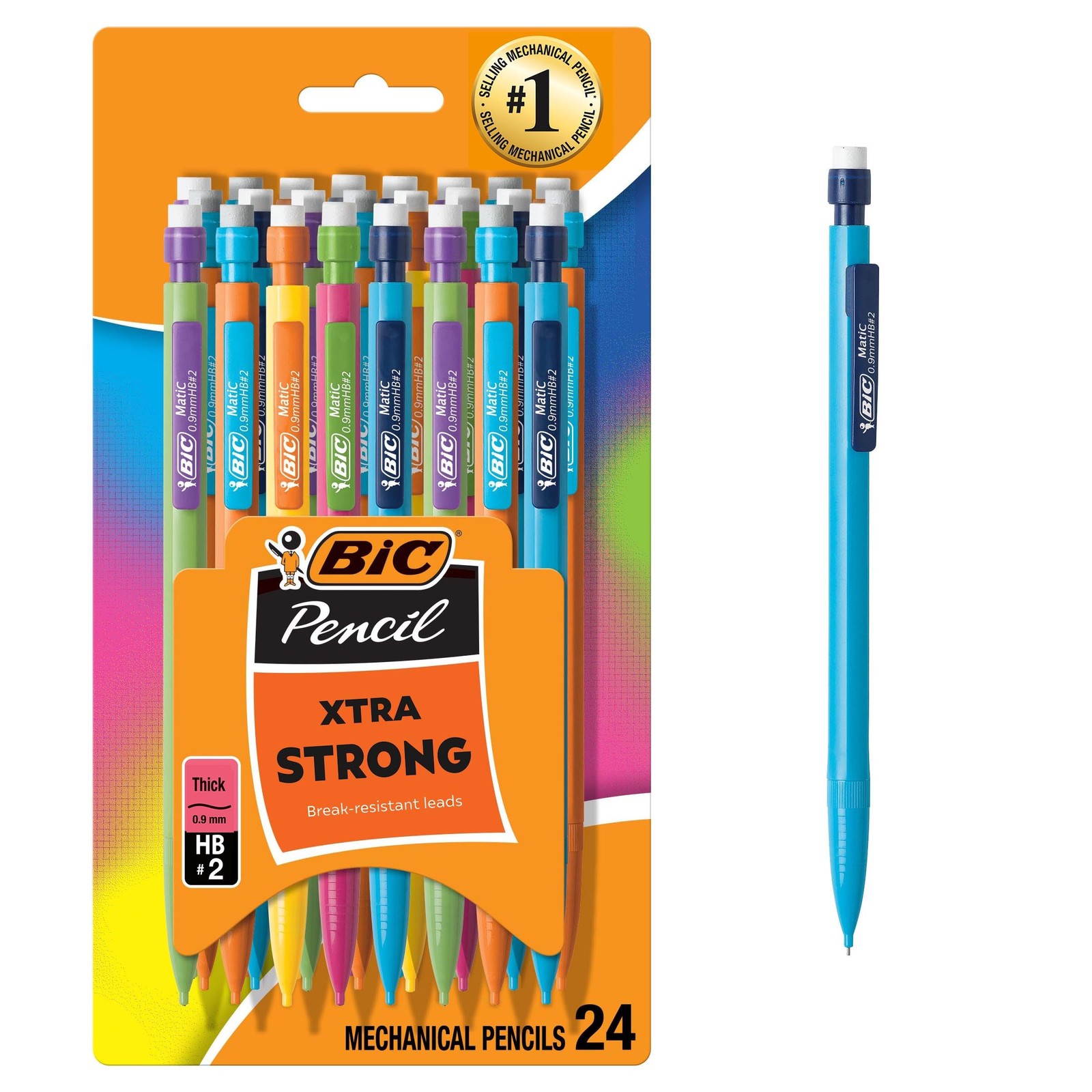 Xtra-Smooth Mechanical Pencils with Erasers, Medium Point (0.7mm), 10-Count Pack Xtra-Smooth Mechanical Pencils with Erasers, Medium Point (0.7mm), 10-Count Pack
