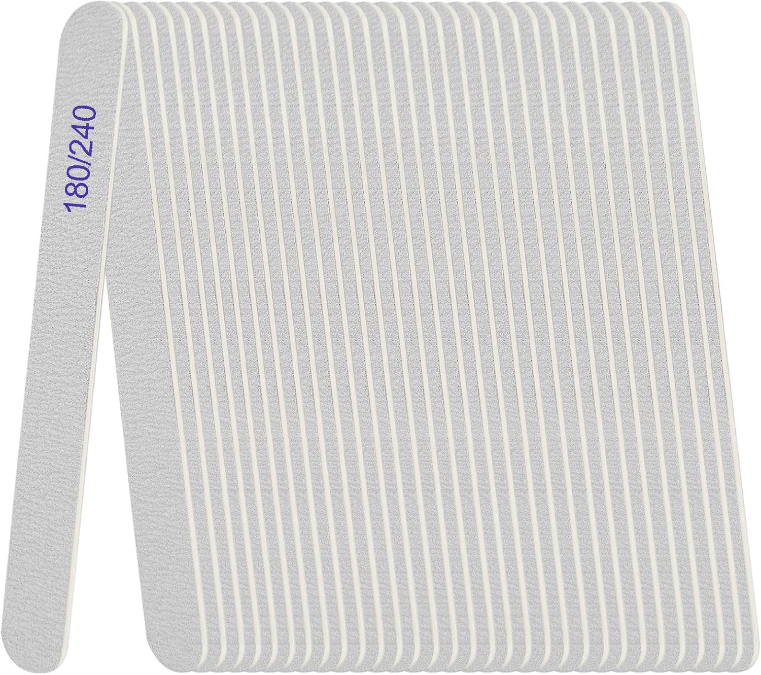 Nail File, Emery Boards for Nails 180/240 Grit Nail Files for Natural Nails Wood