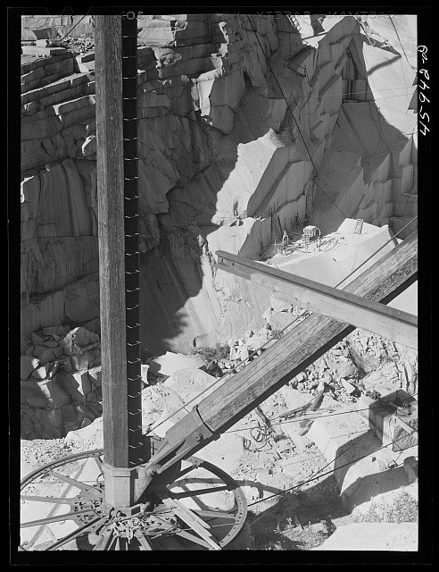 East Barre Vermont Whitmore Morse Granite Quarry 1941 Quarrying Scene