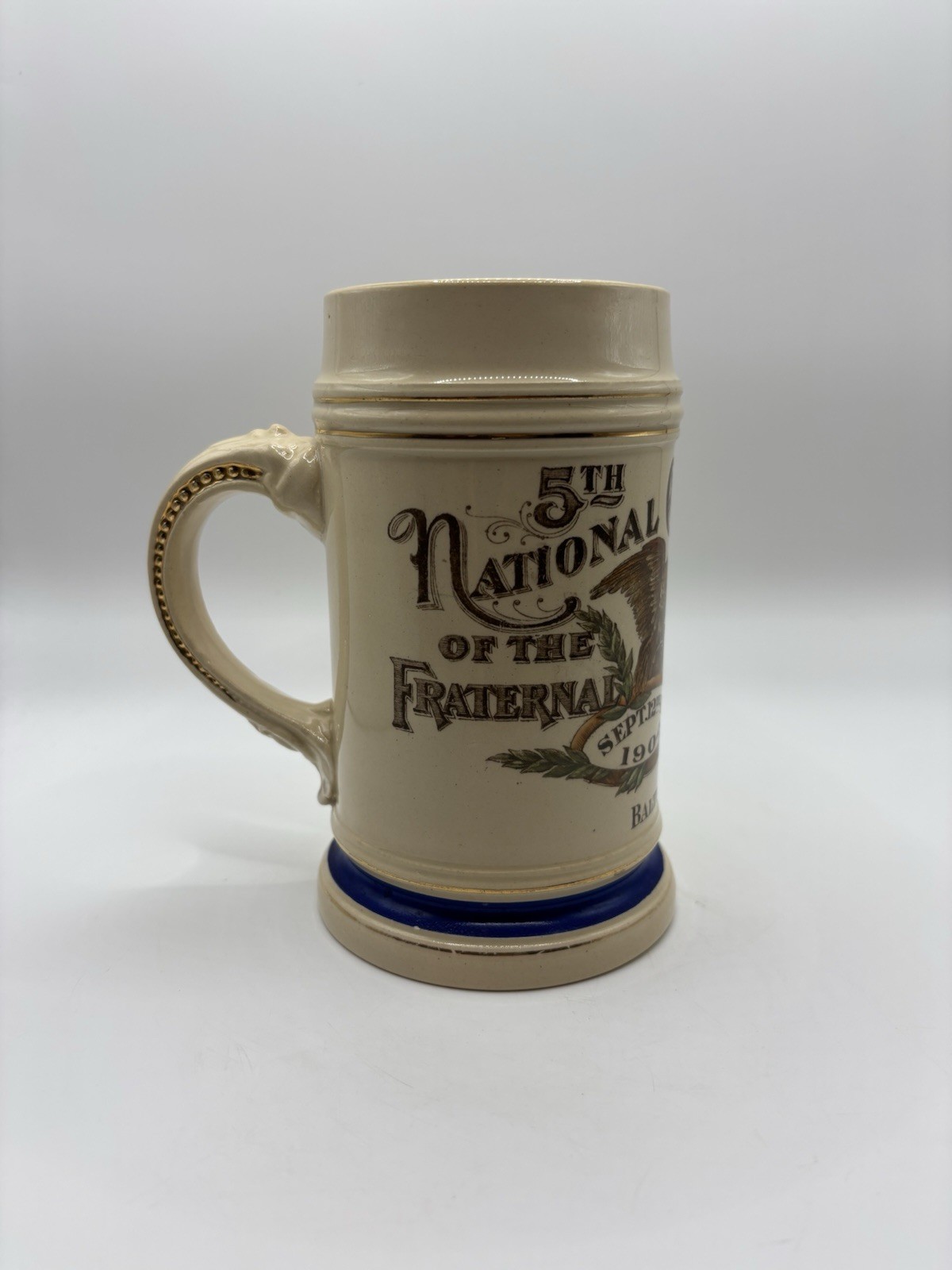 Antique 1904 Fraternal Order of Eagles Baltimore MD Convention Stein