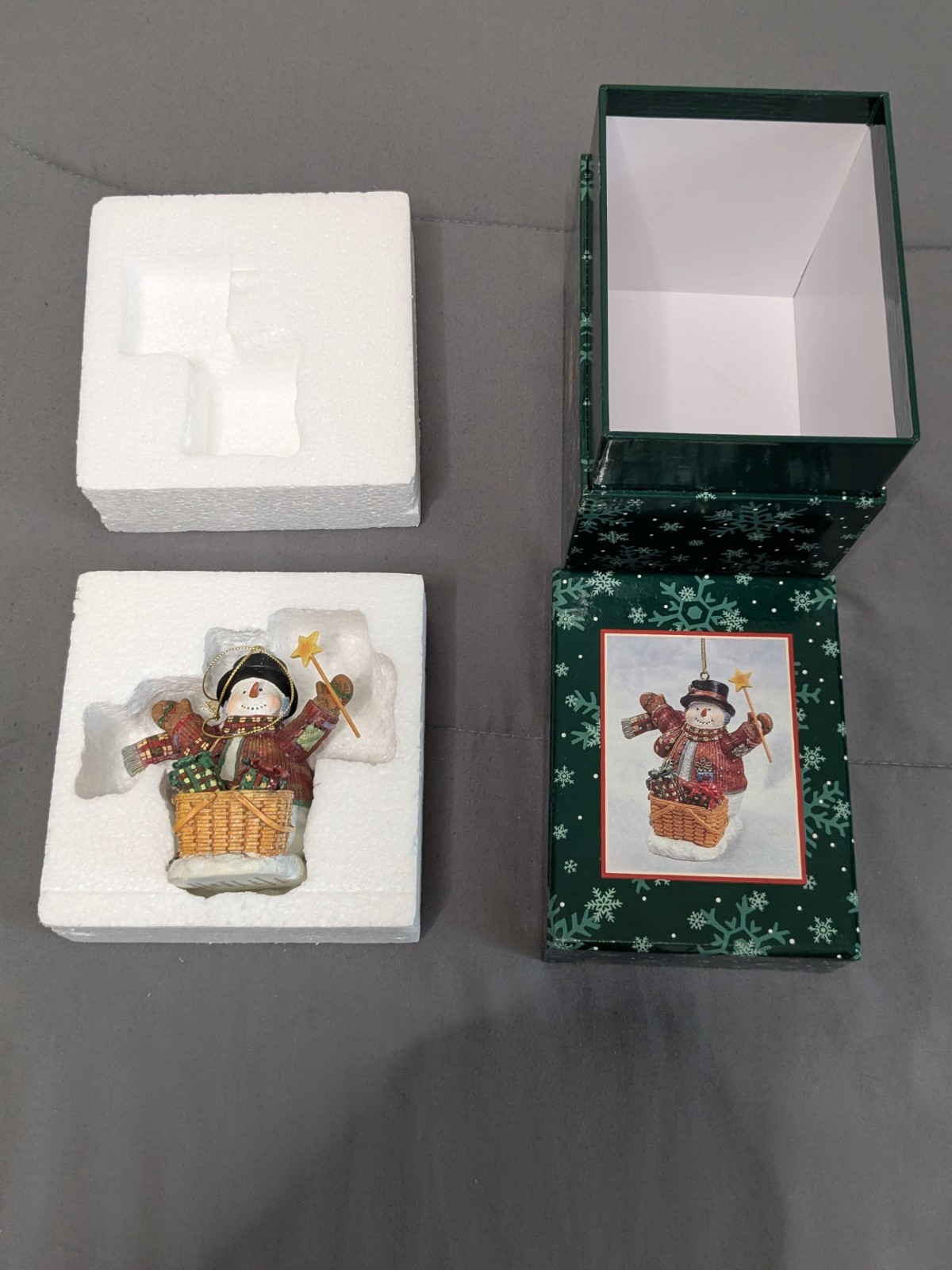Vintage 2002 Longaberger Lang & Wise Ornaments Friendship Glows Snowman Ornament