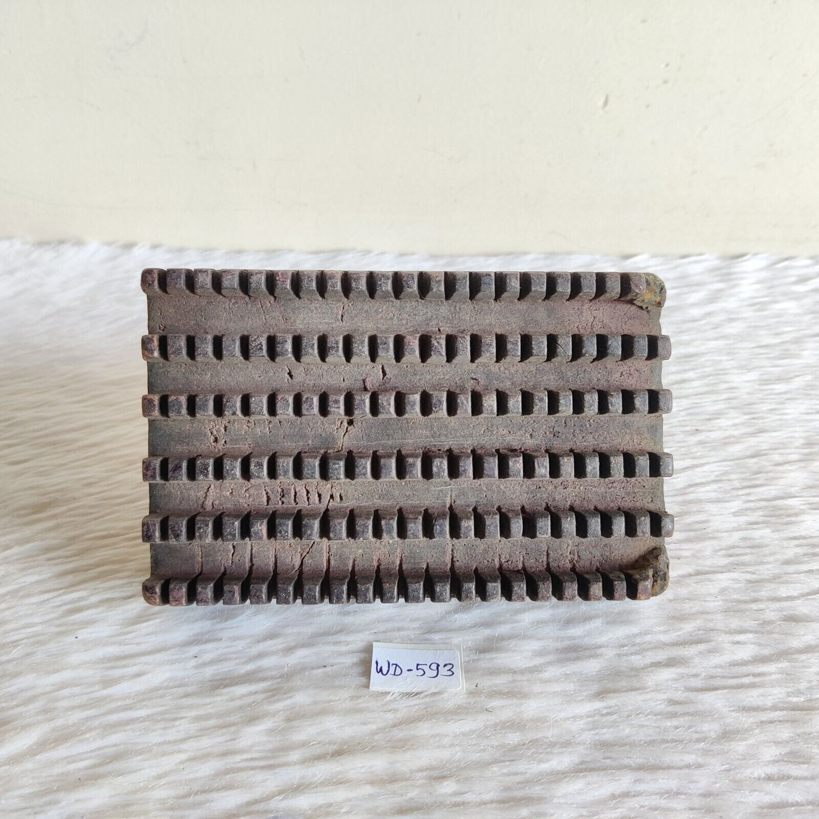 Vintage Primitive Handmade Textile Printing Block Wooden Stamp Dye WD593