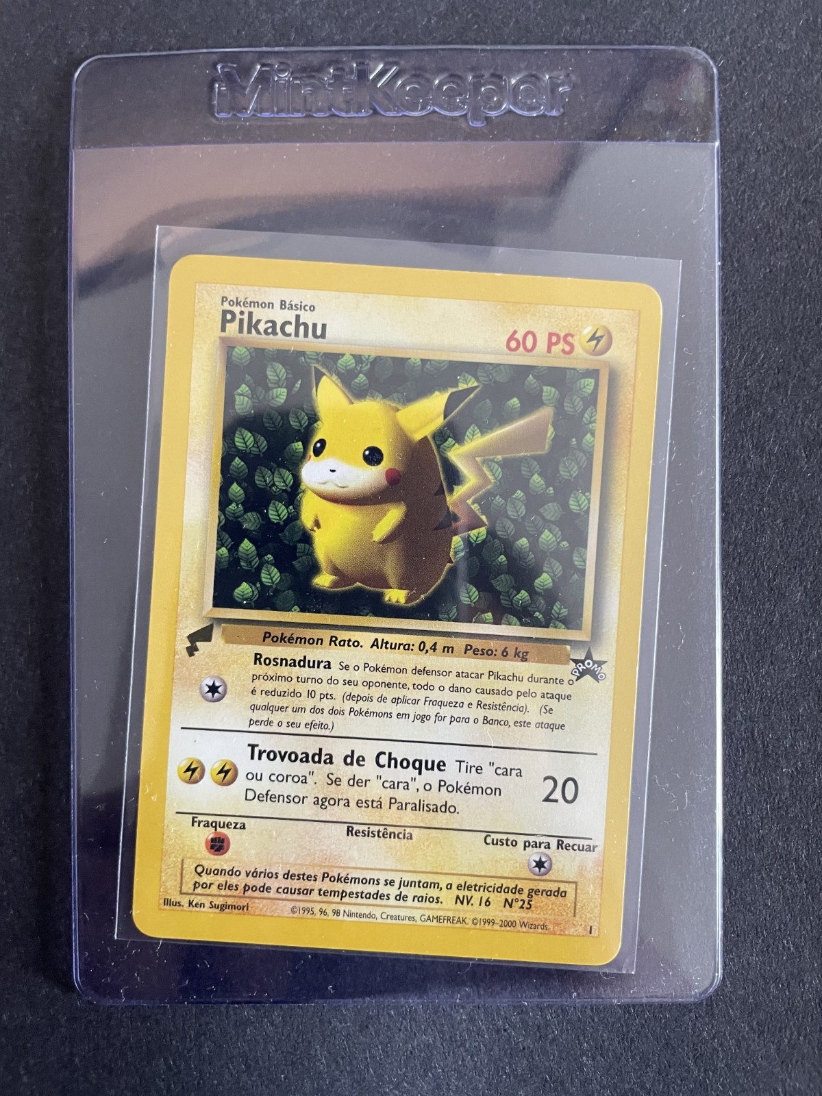 Pokemon 2000 World Collection Portuguese Ivy Pikachu #1 Promo Card LP
