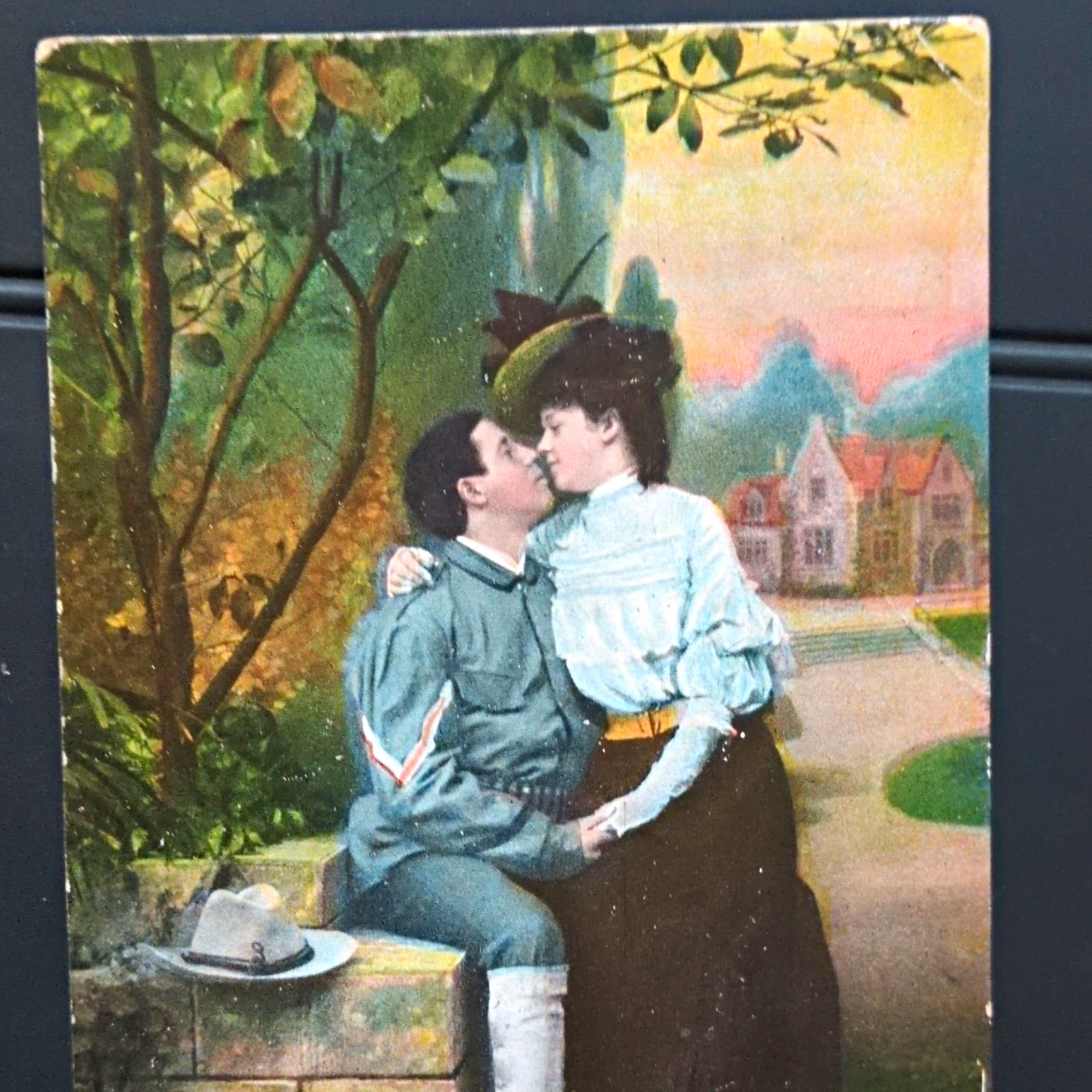 Set of 2 Romance Postcards, Divided Back (1907-1915) Posted Original