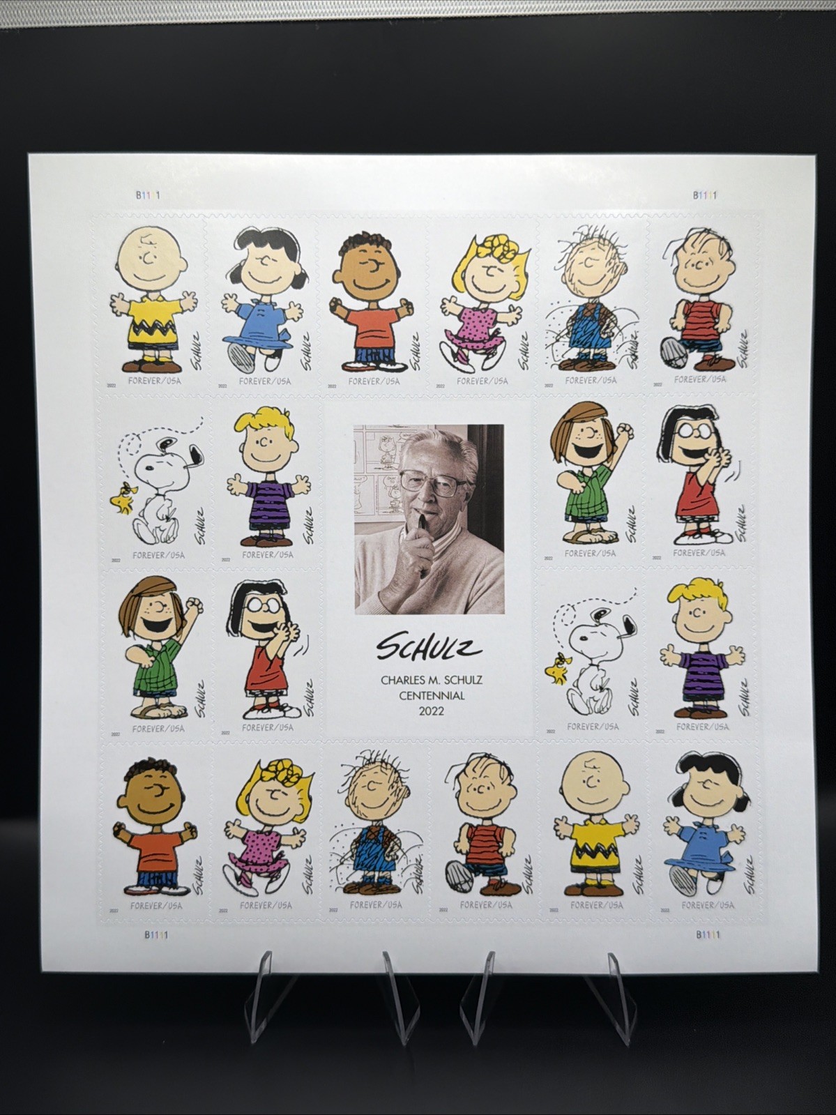 2022 USPS Charles Schulz Forever Stamp Sheet of 20 Collectible Stamps
