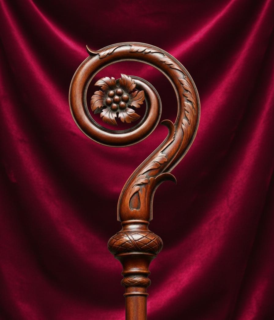 Wooden CROZIER Bishop Staff Crosier Quality Craftsmanship, 72\