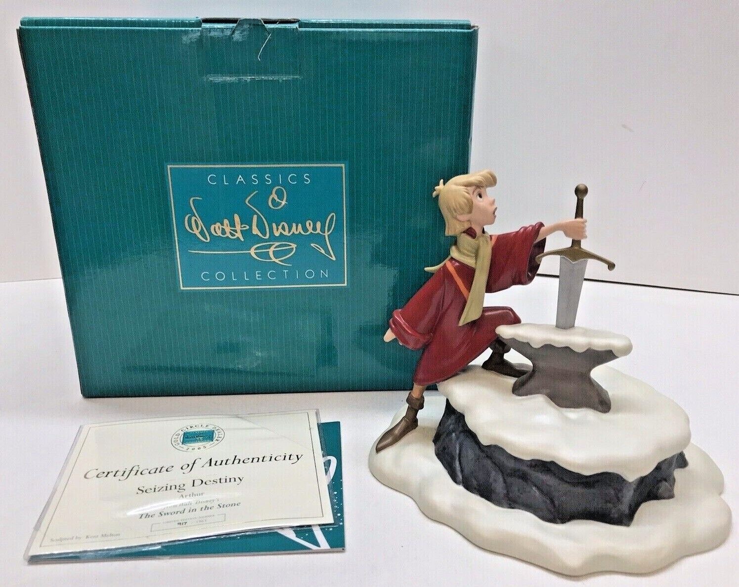 WDCC Disney The Sword in the Stone Wart Arthur Seizing Destiny Box & COA 1236559