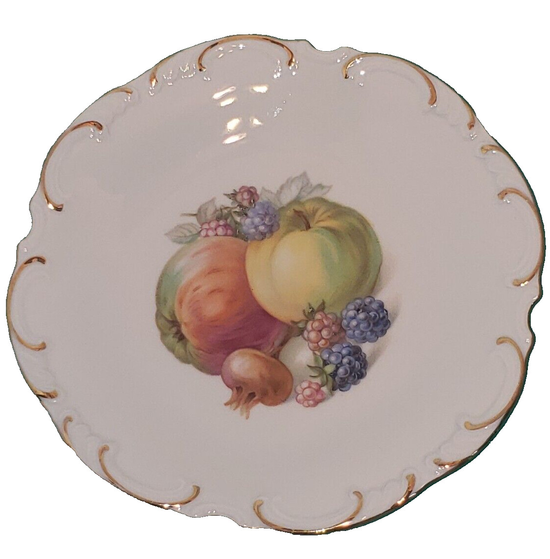 Vintage Porcelain Schumann Arzberg Germany Bavaria Plate Fruit Design 8\