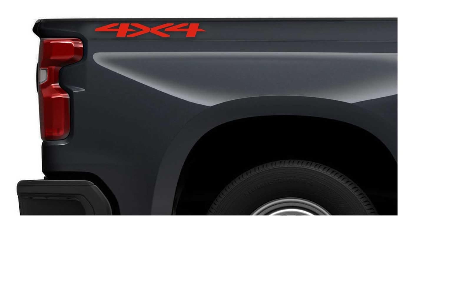 Chevy Silverado Red 4X4 Bedside Decals 2019-2026 Set of 2 GM Licensed