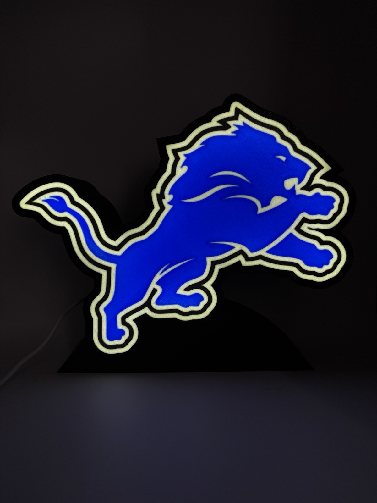 Detroit Lions Football Light Up LED Neon Sign