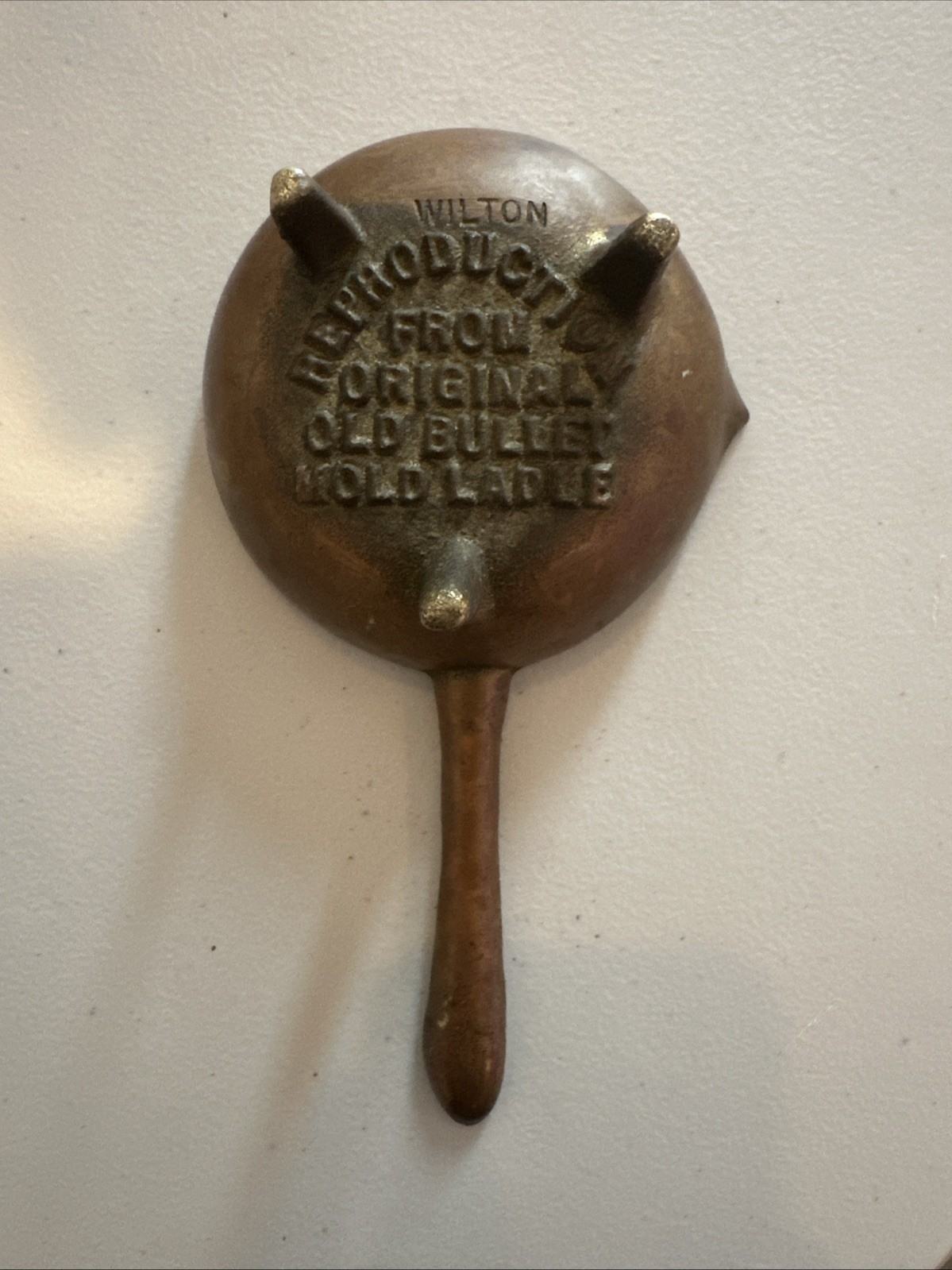 Wilton Bronze Tone Cast Iron Mini Reproduction Mold Ladle