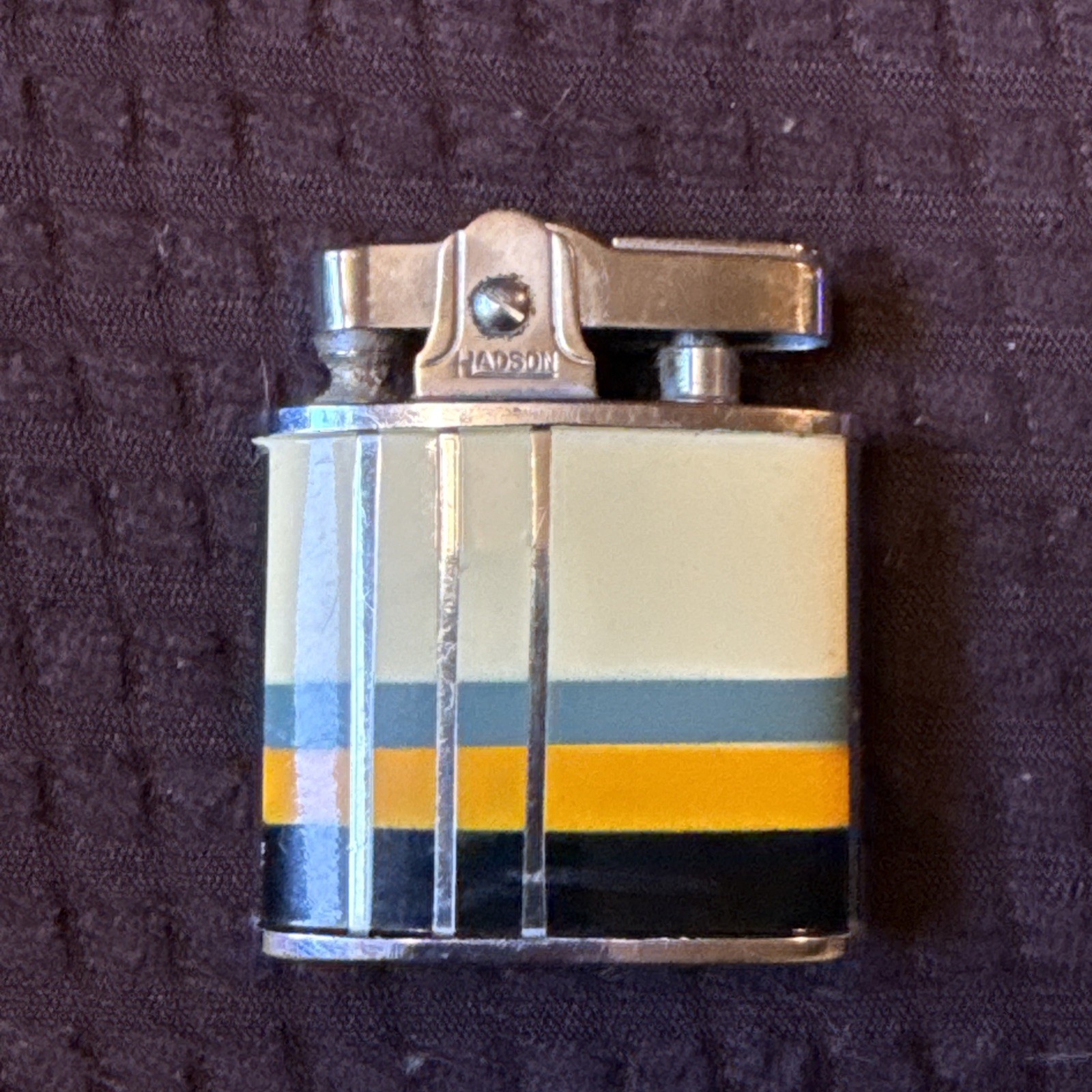 Vintage 1950s Hadson Lighter Enamel Mid Century Pat 464312 Japan