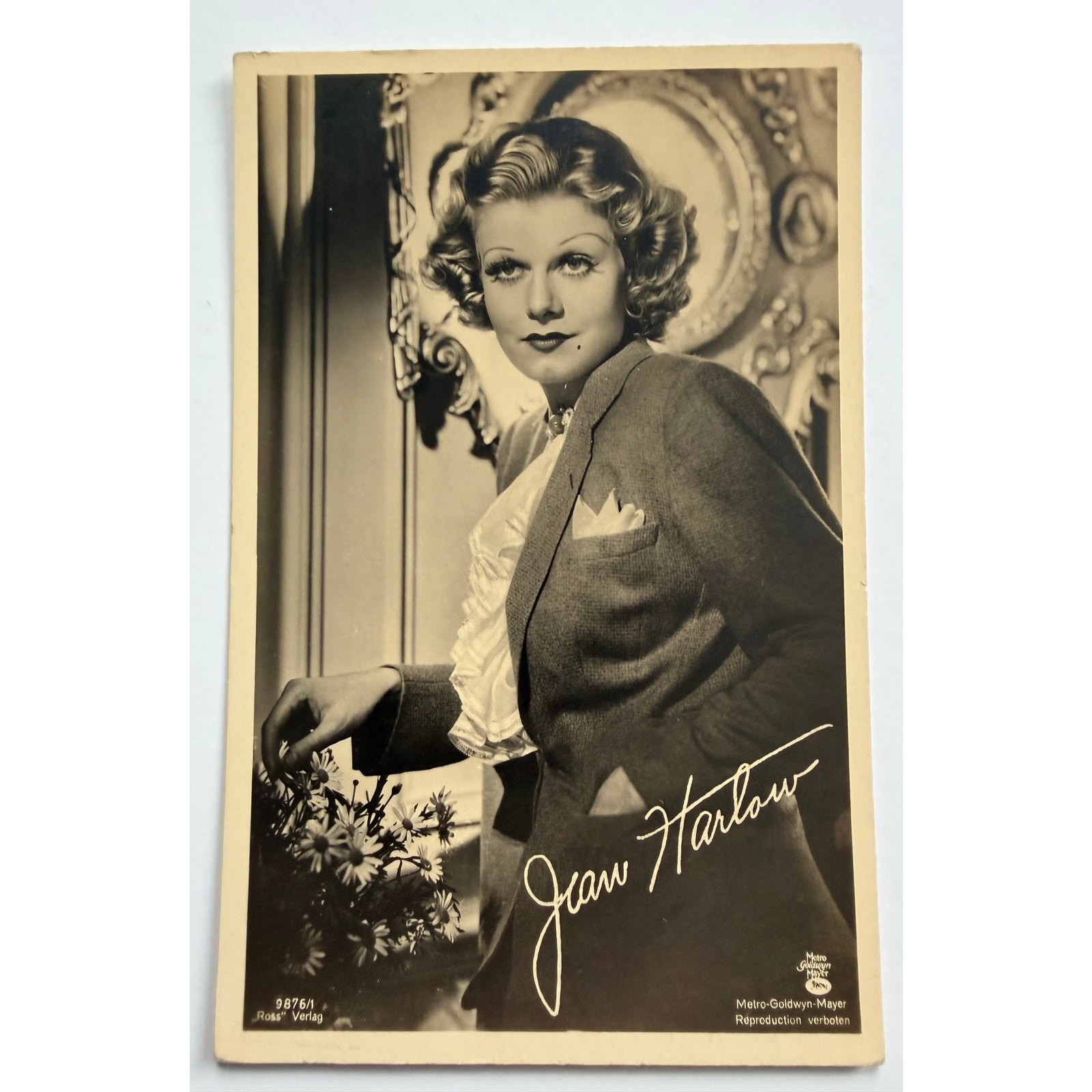RARE 1930\'s Jean Harlow Post Ross Verlag Platinum Blonde, Public Enemy, Saratoga