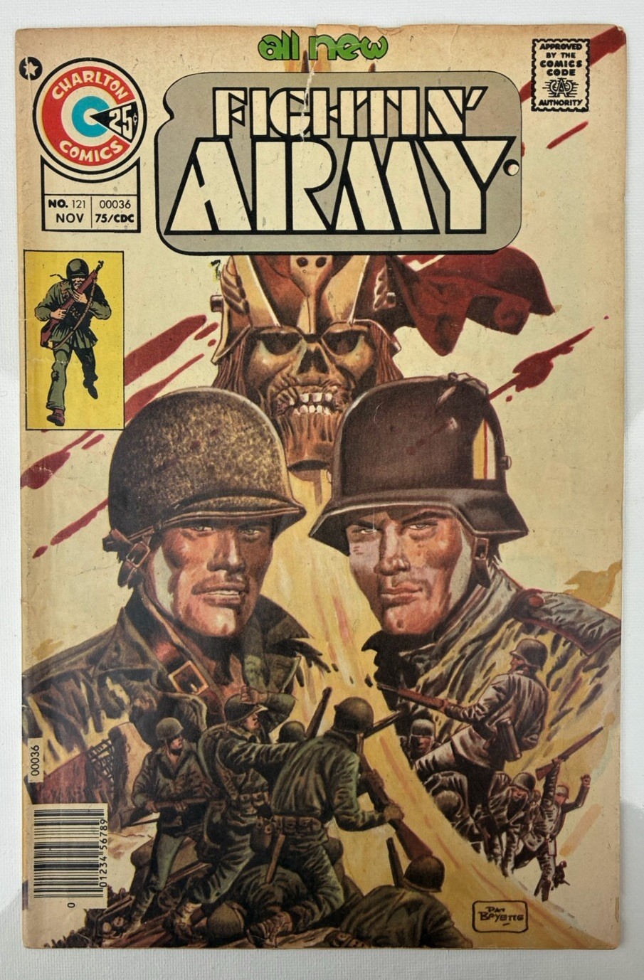 1975 Fightin’ Army #121 Charlton Comics 25¢ Newsstand Vintage War  Bronze Age 