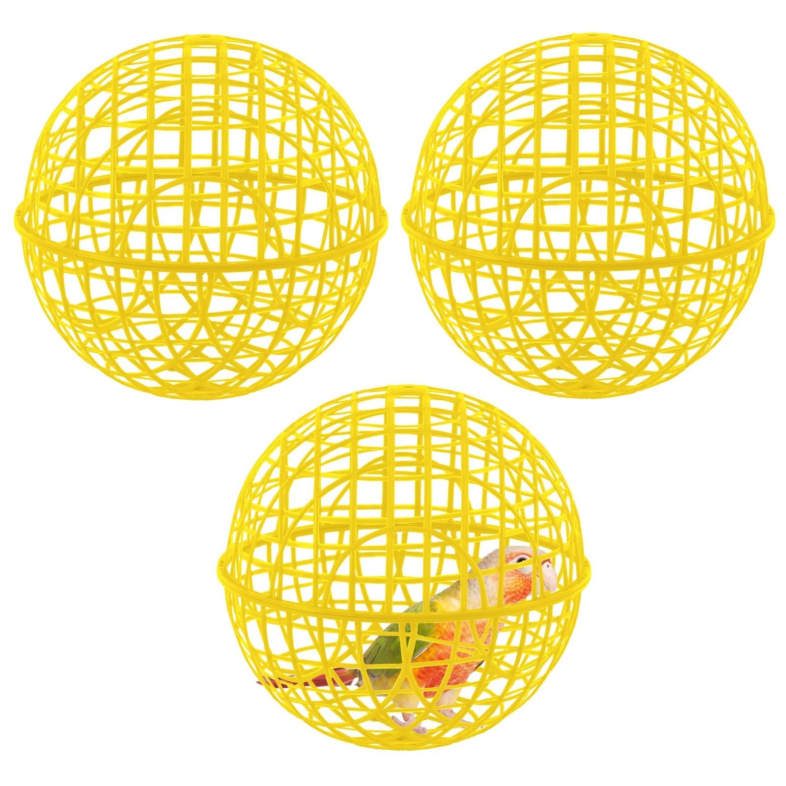 AceOrbit 3 Pcs 11.8 Inch Yellow 2026 Chicken Ball Cage, Plastic Rolling Orb M... AceOrbit 3 Pcs 11.8 Inch Yellow 2026 Chicken Ball Cage, Plastic Rolling Orb M...