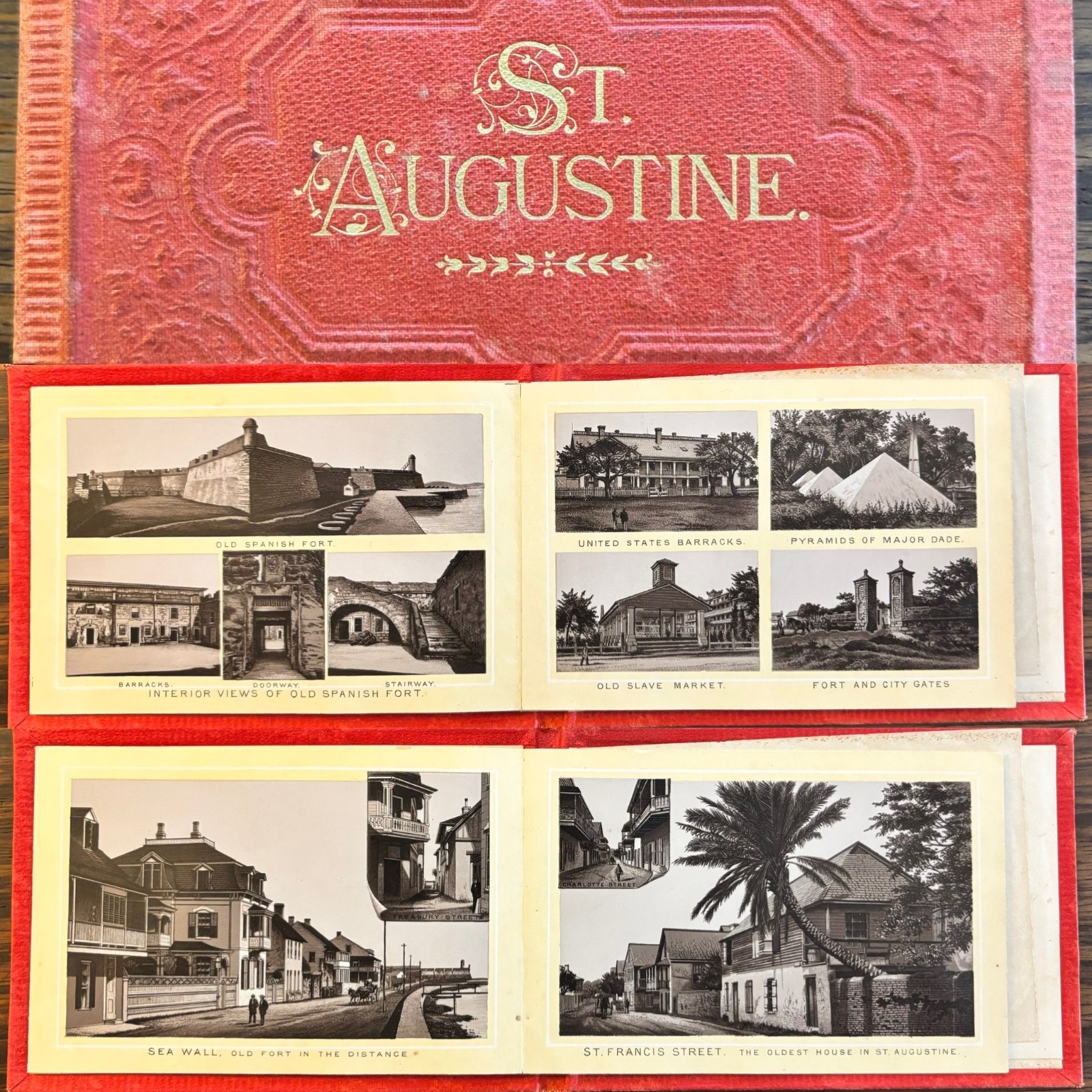 c.1884 ST. AUGUSTINE FL FLORIDA RARE VIEW BOOK Max Bloomfield Publisher TRAVEL c.1884 ST. AUGUSTINE FL FLORIDA RARE VIEW BOOK Max Bloomfield Publisher TRAVEL