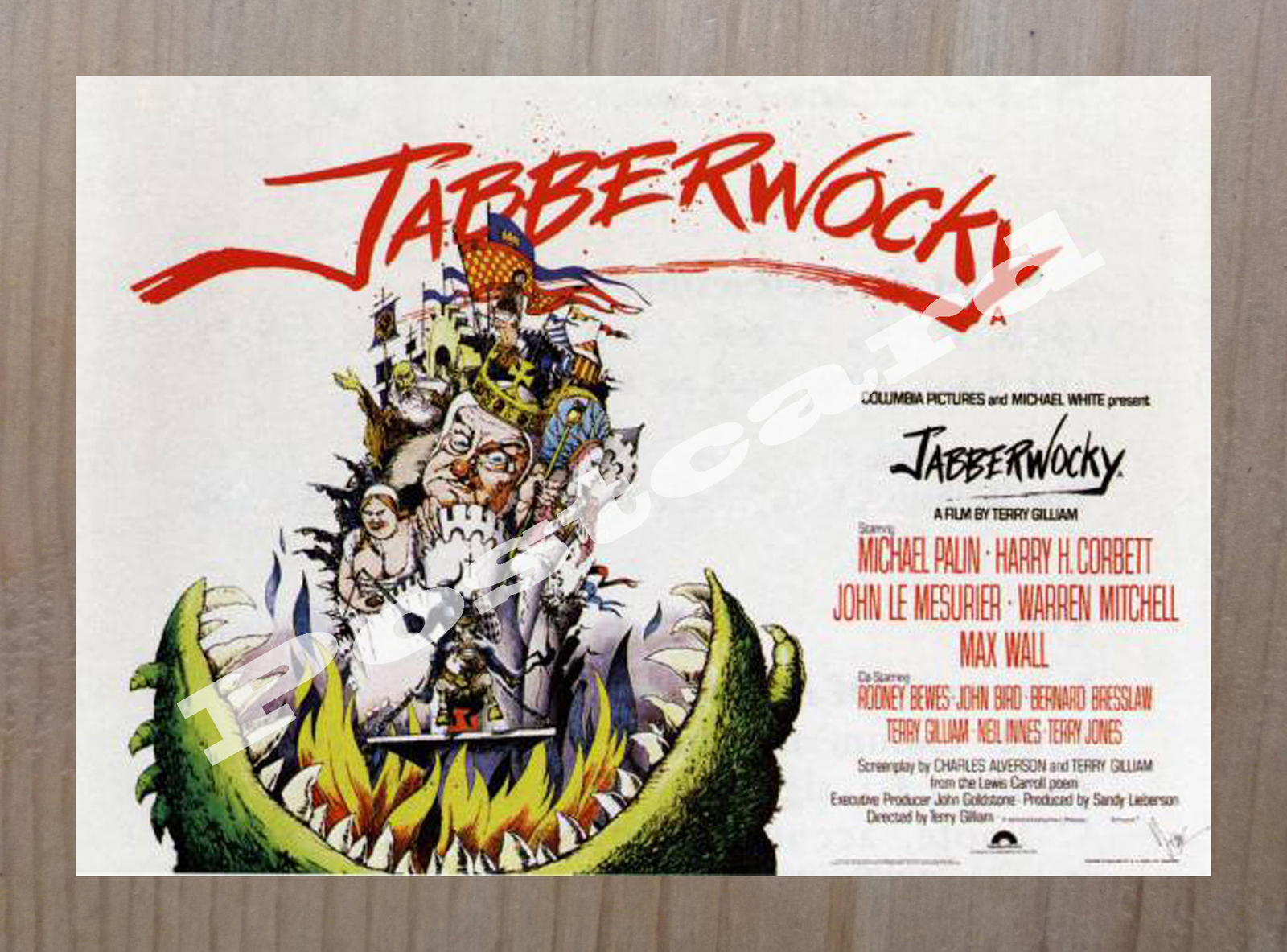 Historic Jabberwocky 1977 Movie Advertising Postcard