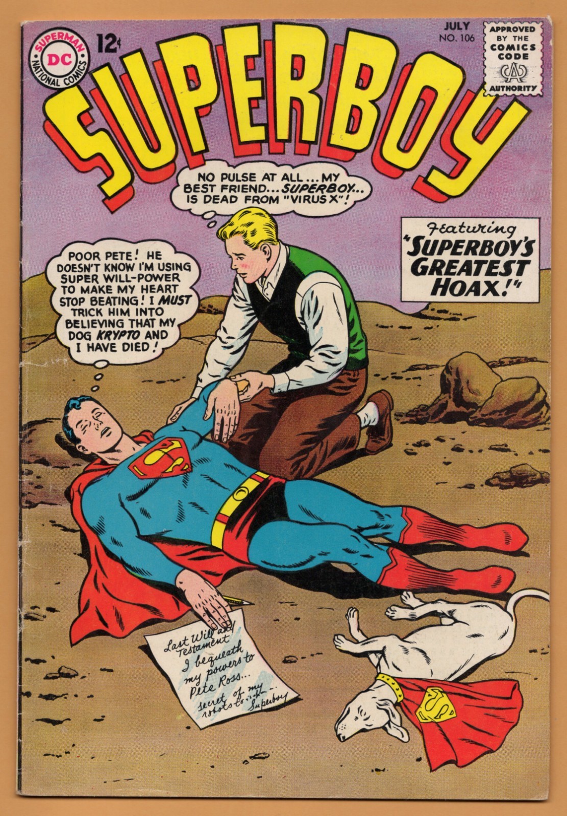 SUPERBOY # 106   6.0   FINE    KRYPTO
