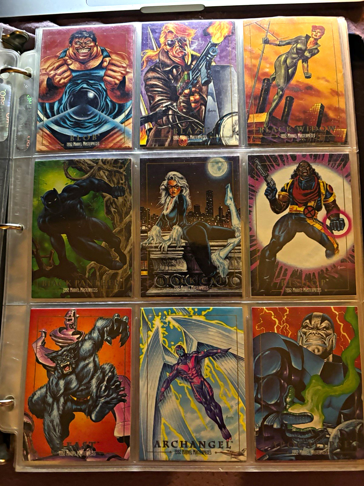 SkyBox 1992 Marvel Masterpieces Non-Sport Trading Card full set 100 cards