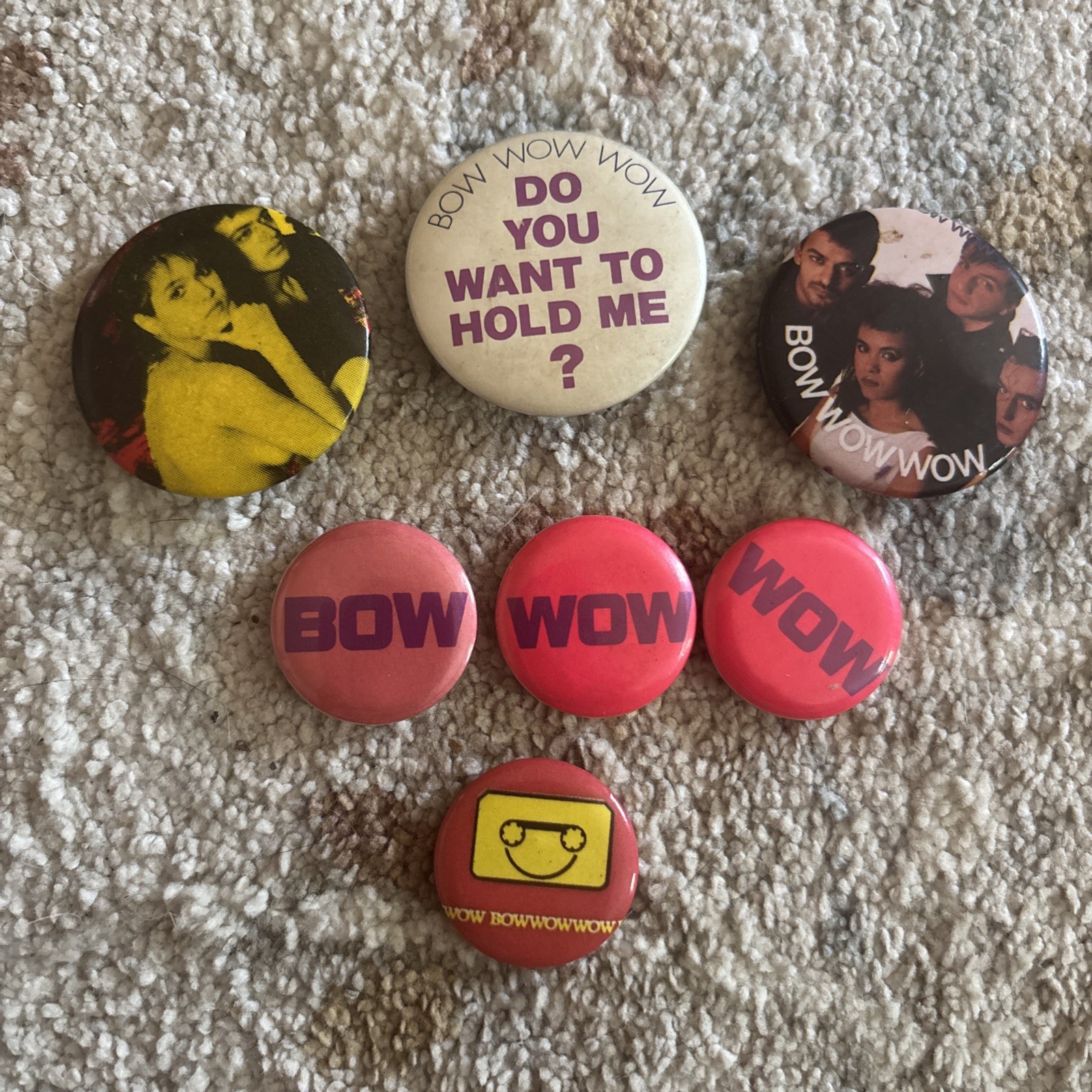 Vintage Bow Wow Wow Pins/Badges 1980s Original