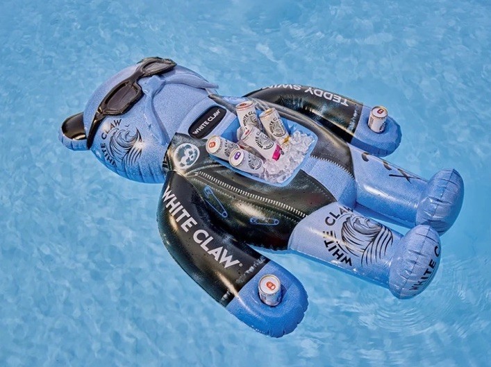 White Claw® X Teddy Swims 3 Foot Inflatable Floatie Limited Edition NIB cooler