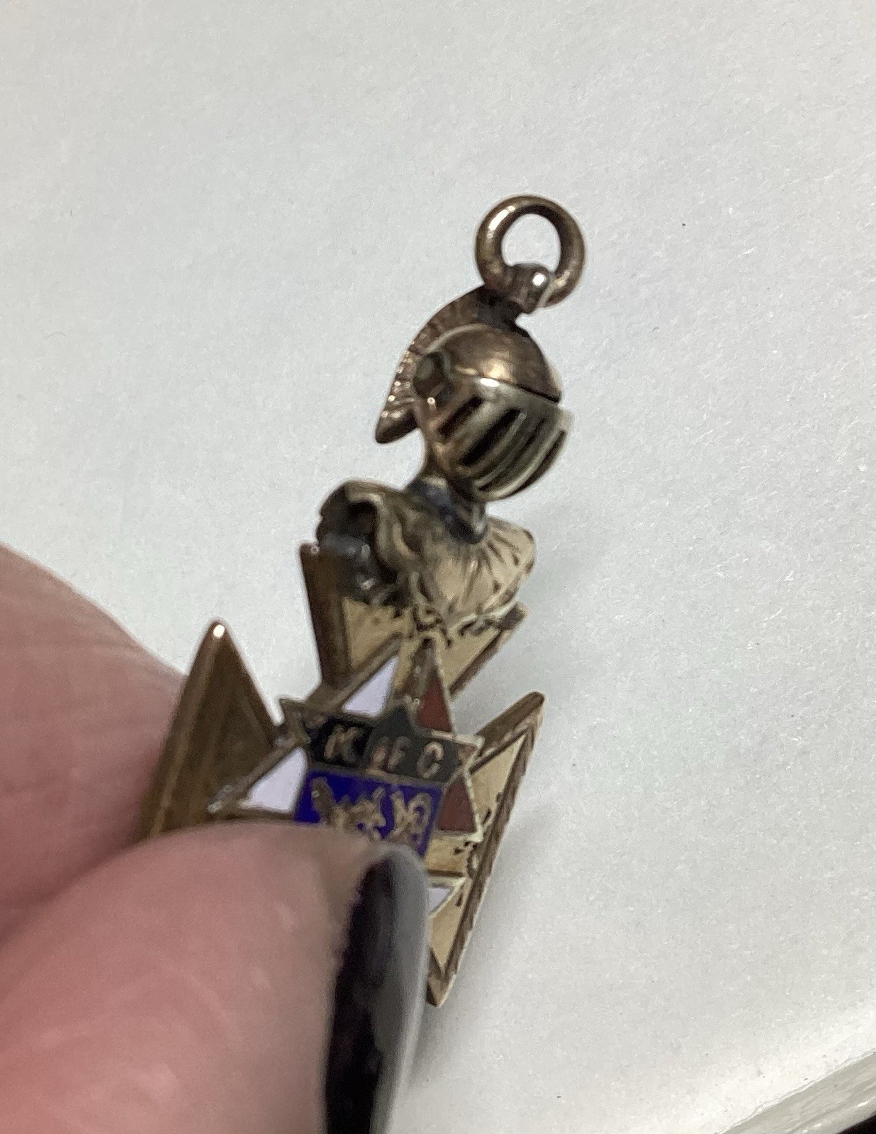VINTAGE K Of C KNIGHTS OF COLUMBUS WATCH FOB Gold Filled Movable Parts