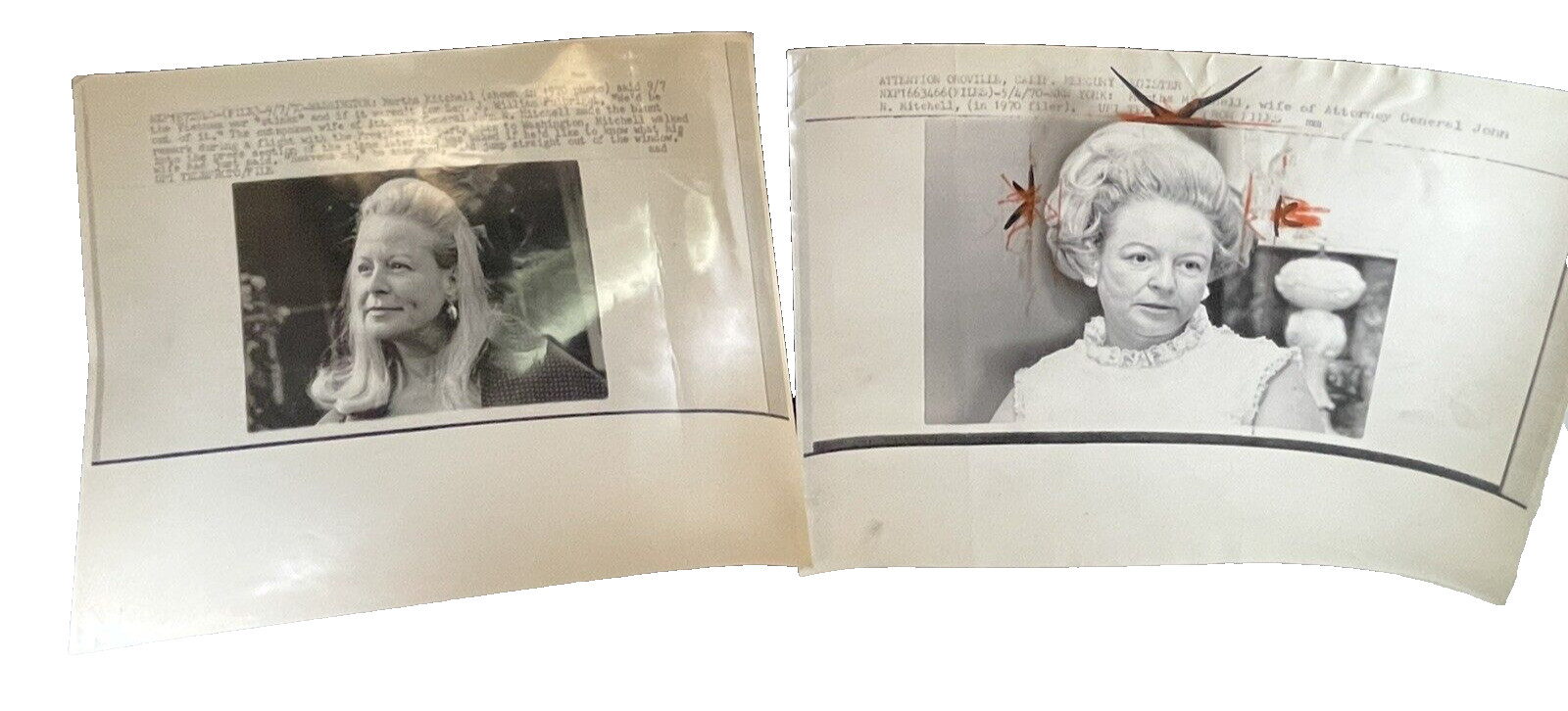 Martha Mitchell Press Photos 1970 John Mitchell Vietnam war stinks lot of 2