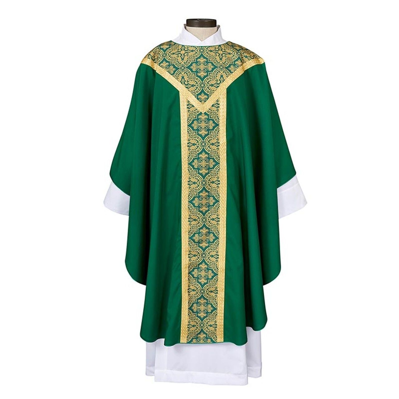 Green Chasubles, Printed Orphrey Gothic Chasuble and Stole, Chasuble Vestment